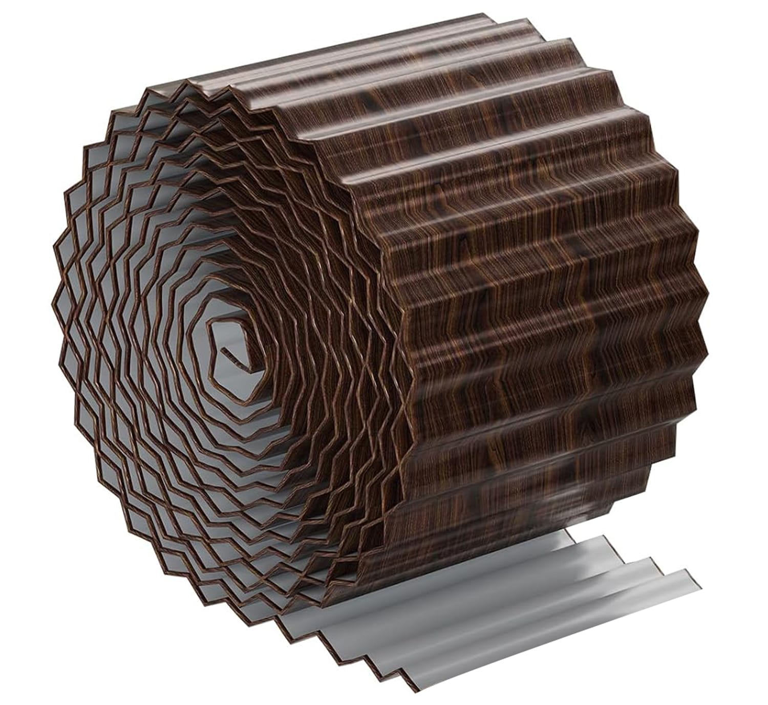 Etokfoks  240 in x 6 in Sturdy Brown Corrugated Metal Garden Edging Durable Border for Lawn Flower Bed Paths and Walkways