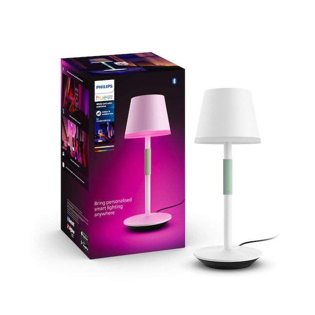 stap in Rijden Zuidwest Philips Philips Hue White LED Table Lamp with Plastic Shade in the Table  Lamps department at Lowes.com