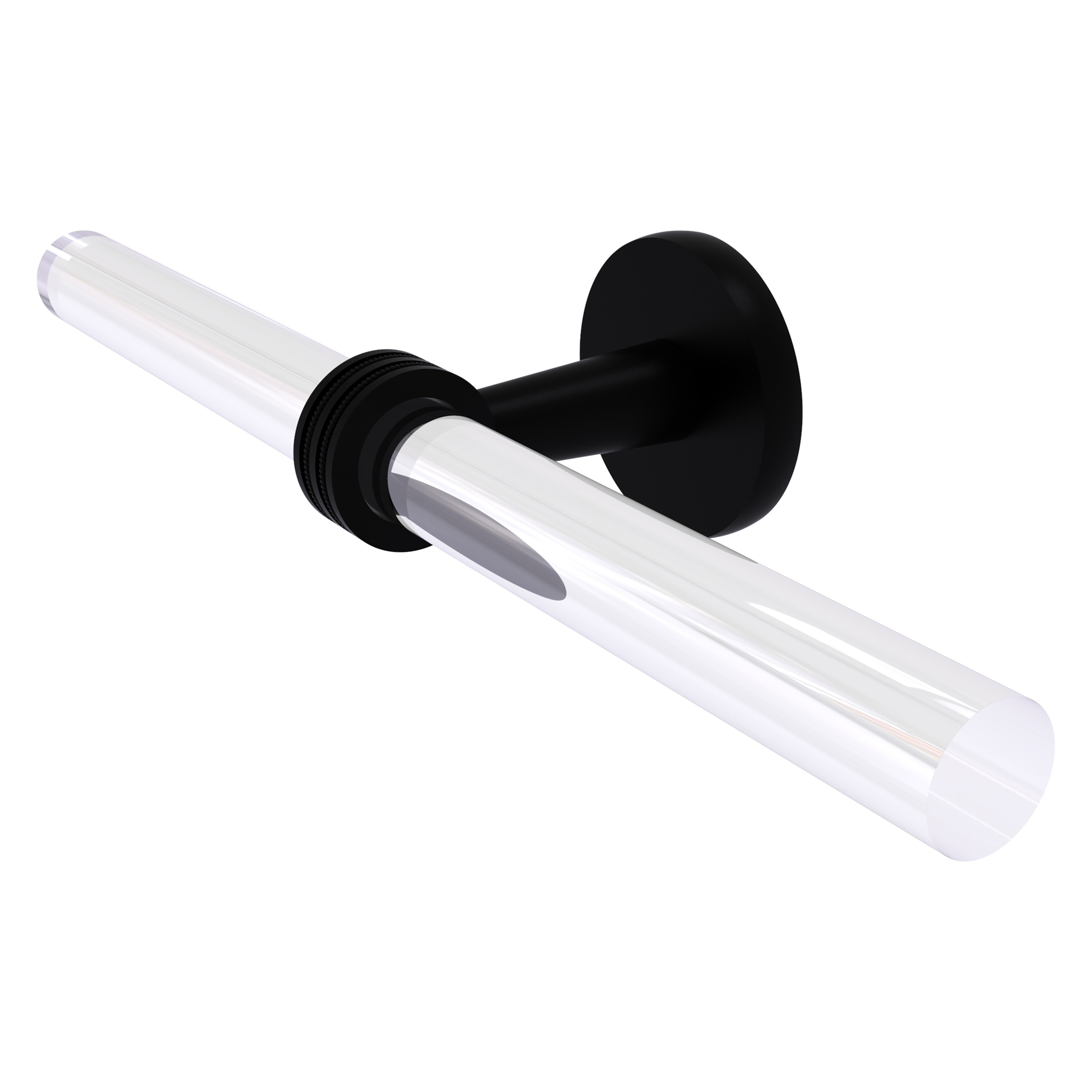 Allied Brass CV-HTBD-2-BKM Clearview 18-in Matte Black Wall mount Double Towel Bar