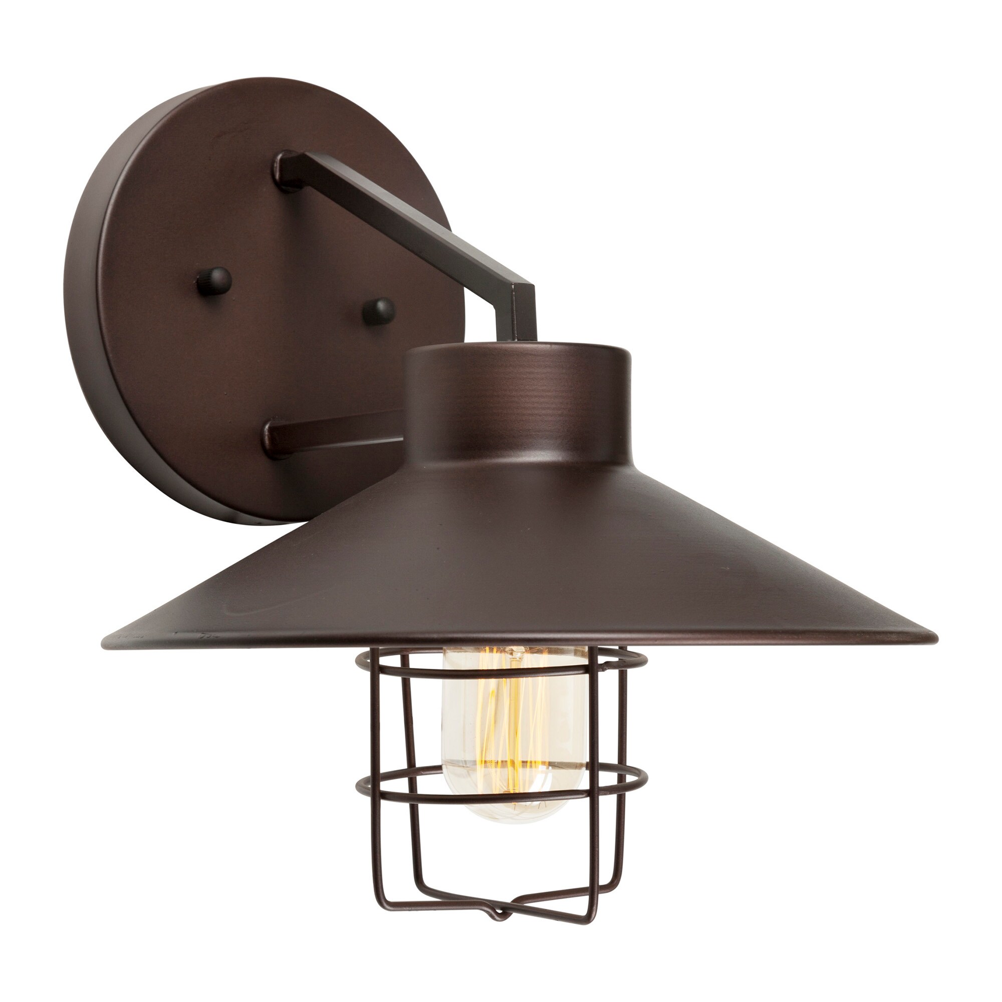Forte Lighting 1808-01-32 Casey 1 -Light 11-in H Antique Bronze Hardwired Outdoor Wall Light