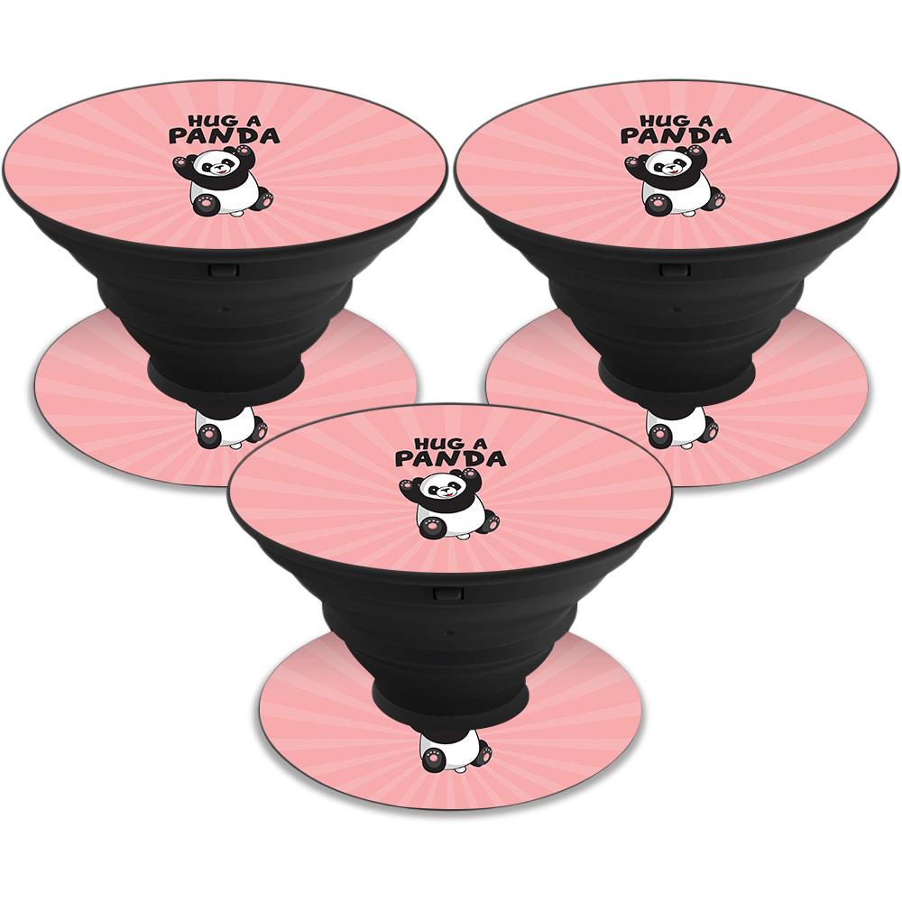 MightySkins VSNS60617  POSOCK-Hug A Panda Skin Decal Wrap for Pop Sockets Sticker- Pack of 3- Hug A Panda