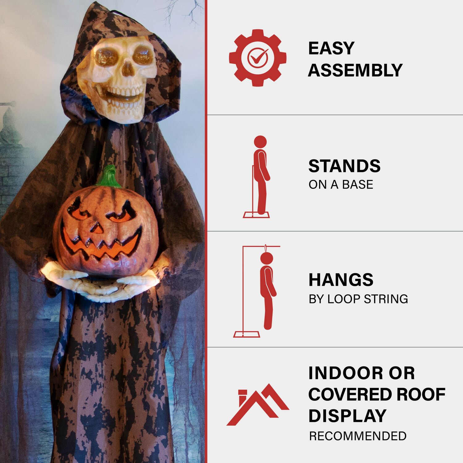 Haunted Hill Farm HHSKEL-13FL Halloween-Animatronics - View #7