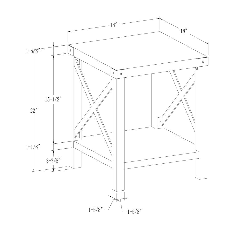 Walker Edison LWF18MXSTGW End-Tables - View #5