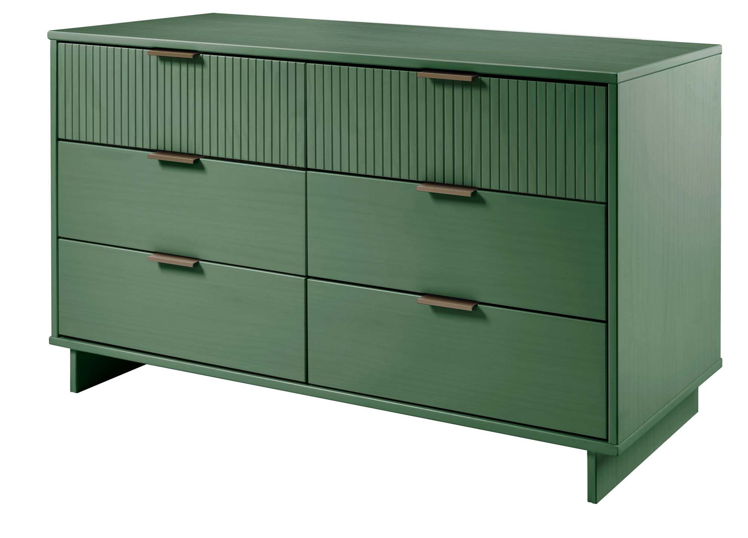 Granville Sage Green Double Dresser and Tall Chest Set with Soft Close Drawers
