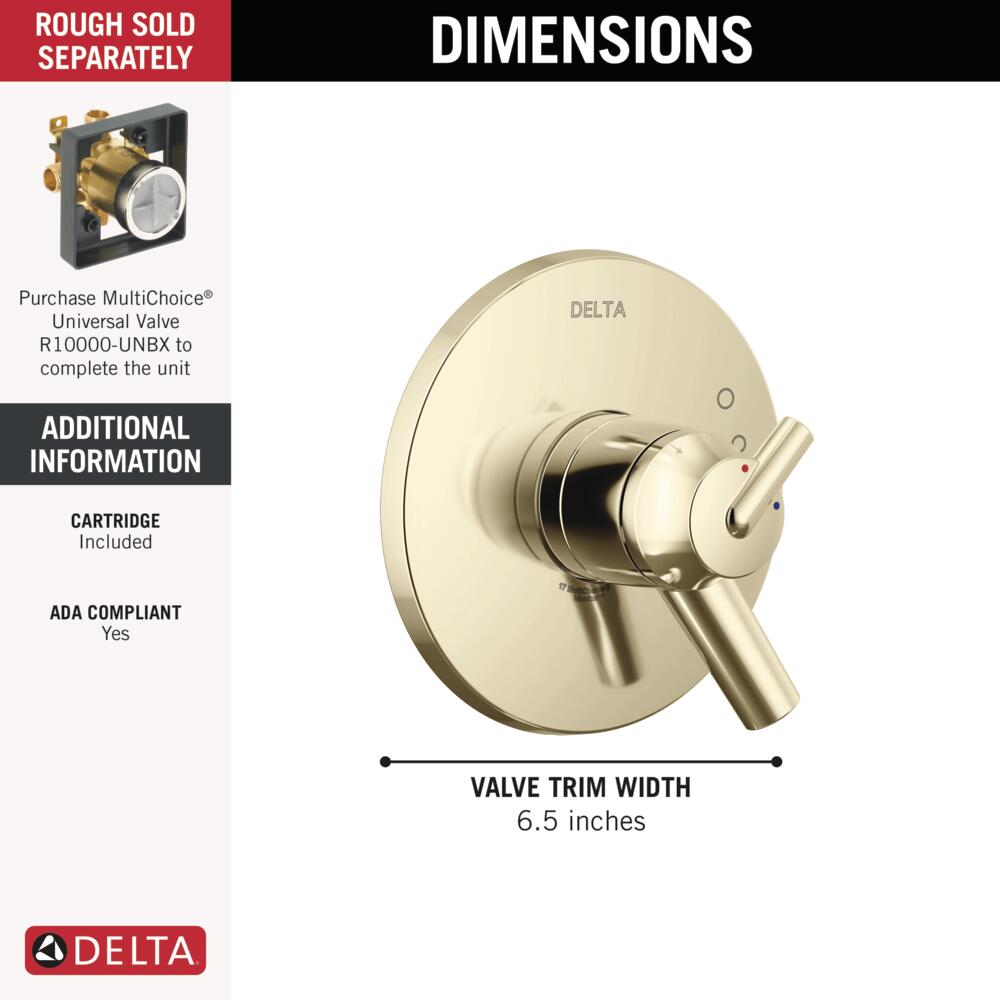 Delta T17059-PN Bath-Shower-Facc - View #3