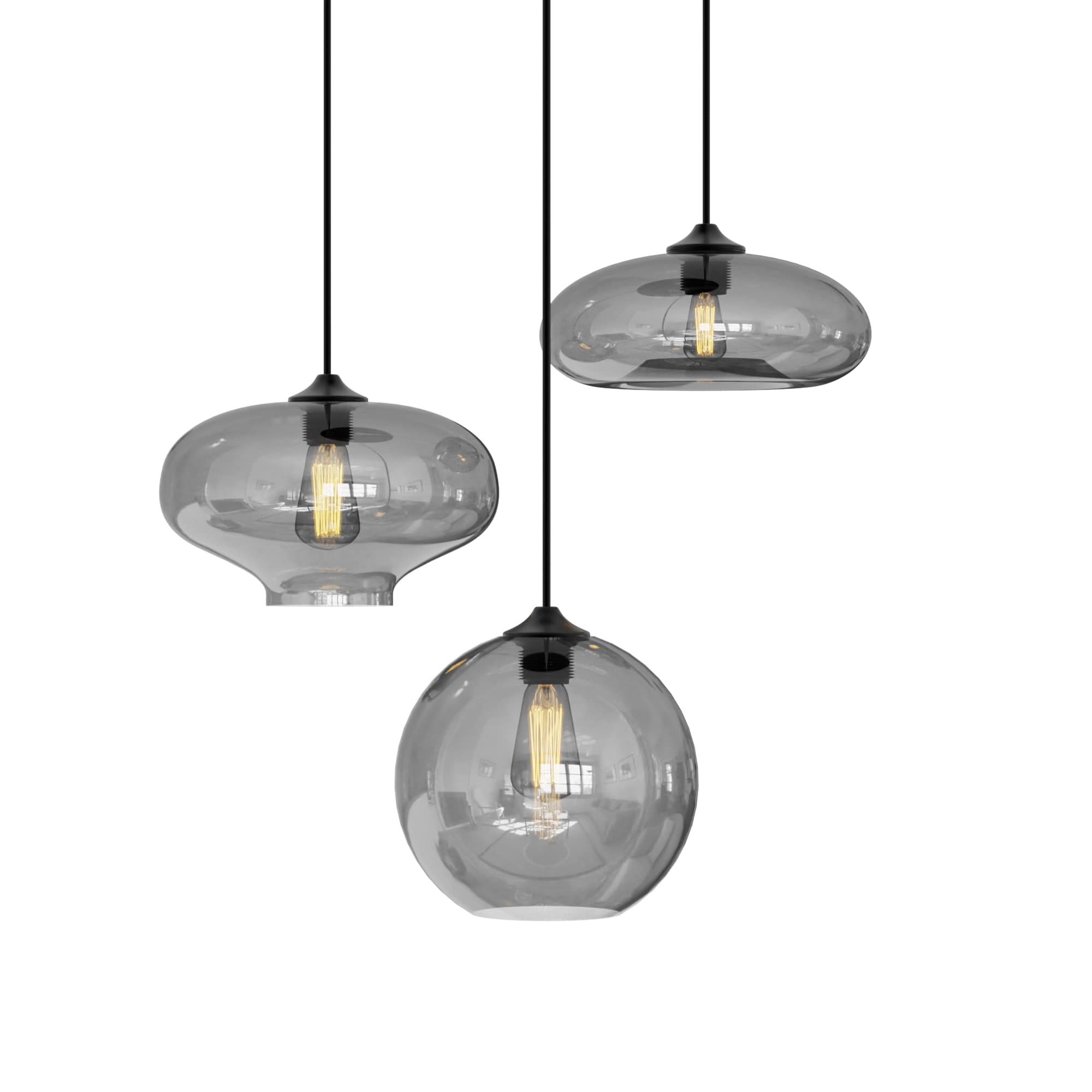 EFPERFECT DS-DY08 3 Light Modern Kitchen Island Pendant Fixtures E26 Base