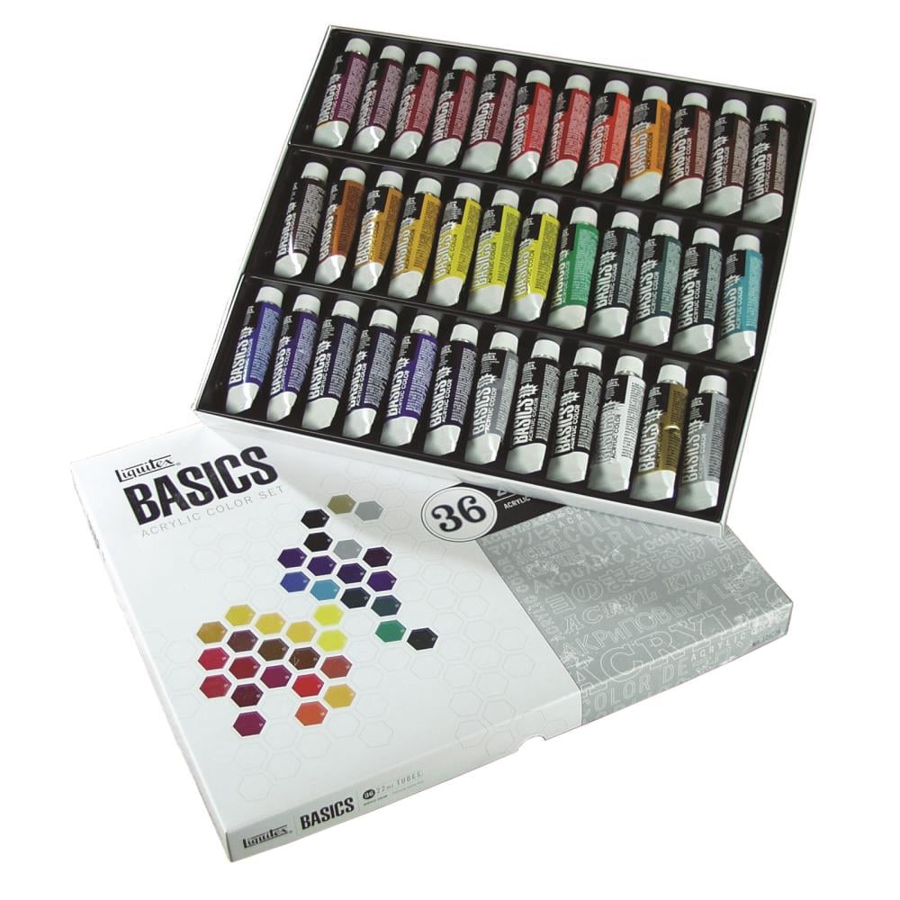 Liquitex Basics Acrylic Color Set 36 Colors 22ml