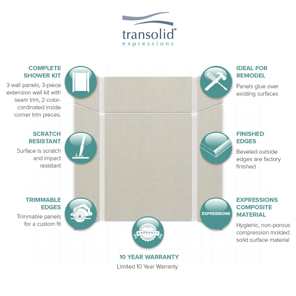 Transolid EWKX604896-46 Shower-Wall-Surrounds - View #5