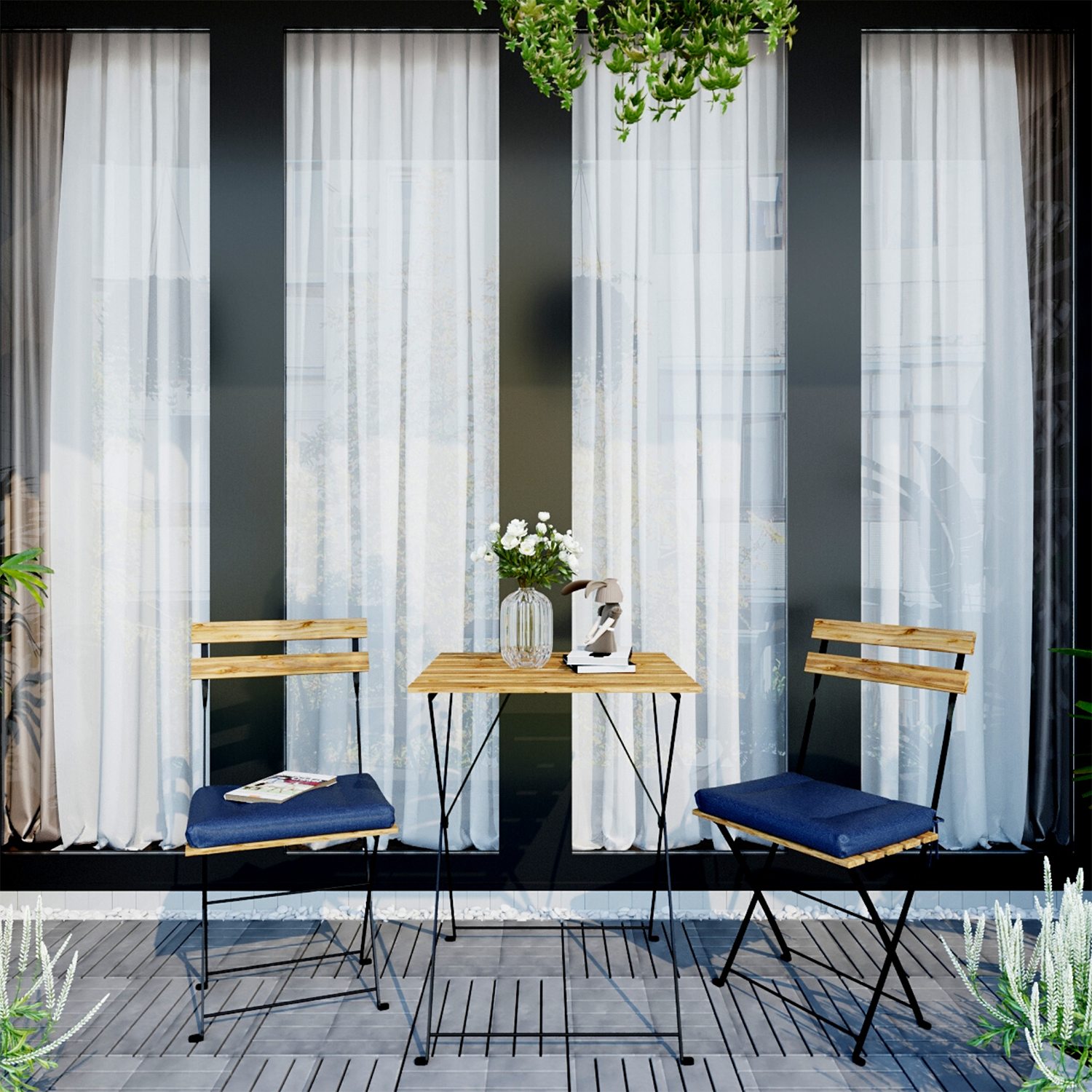 GZMR MS-PC002AL-BL Patio-Dining-Sets - View #4