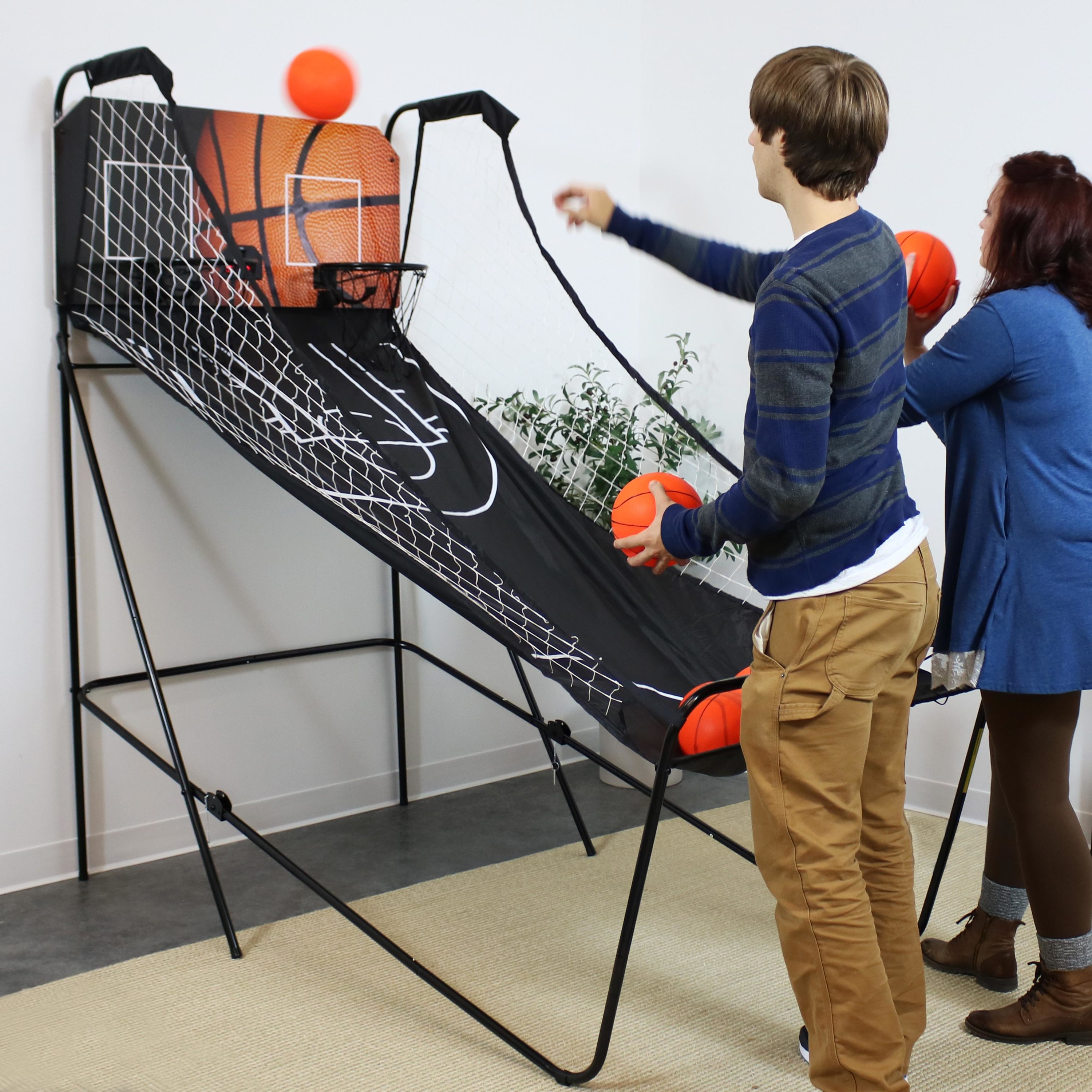 CHYY Foldable Basketball Game Stand, 2 Player Shooting Basketball