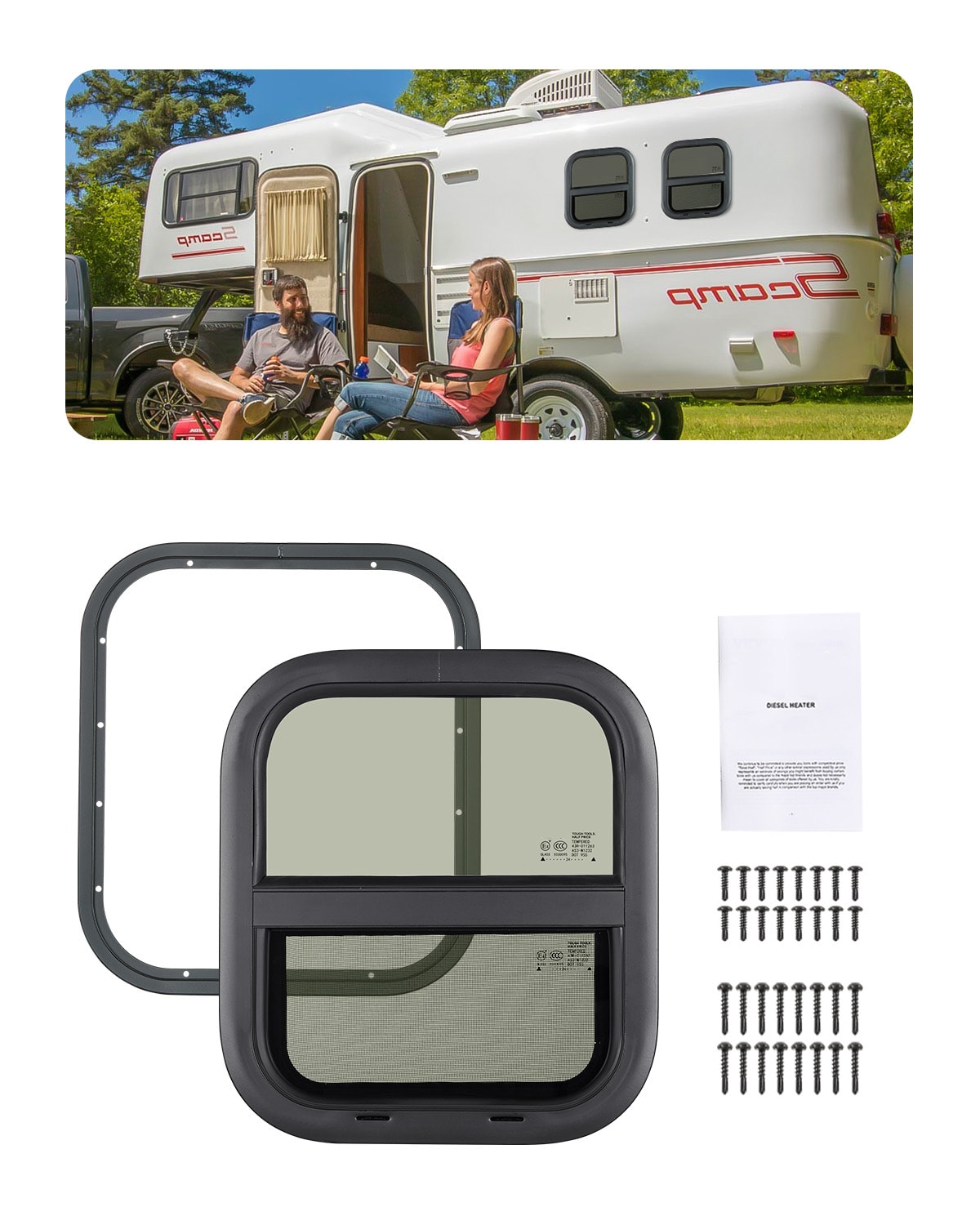 SVOPES SVOPESFCCCKSX11489V0 Vertical RV Window Adapter