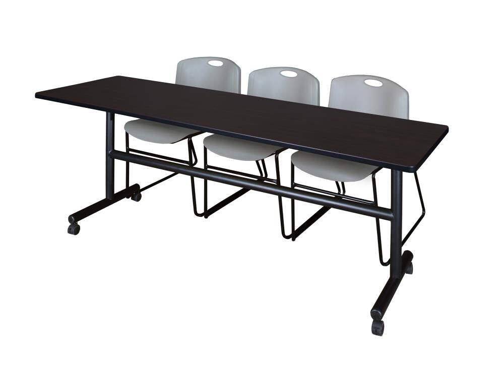 Regency MKFT8424MW44GY Training Brown 4-Person Training Table (84-in W x 29-in H)