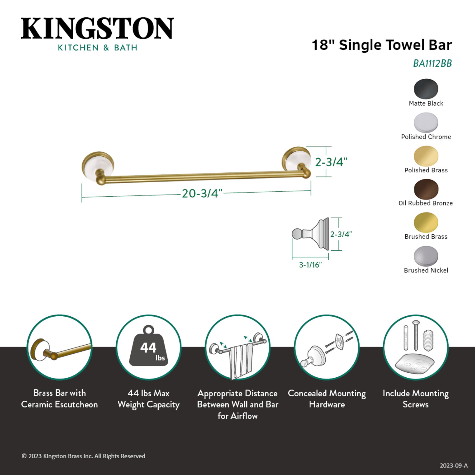 Kingston Brass WL11125 d060350 - View #2