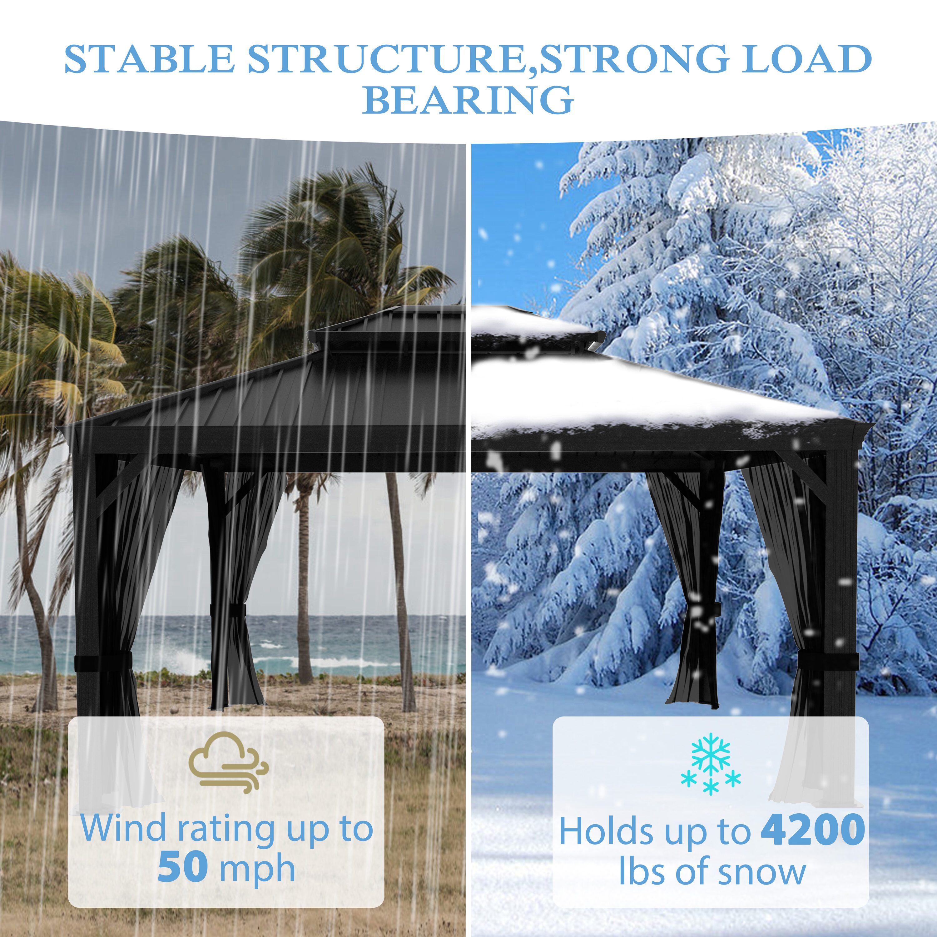 VEIKOUS PG0201-16RT Wood-Resin-Gazebos - View #14
