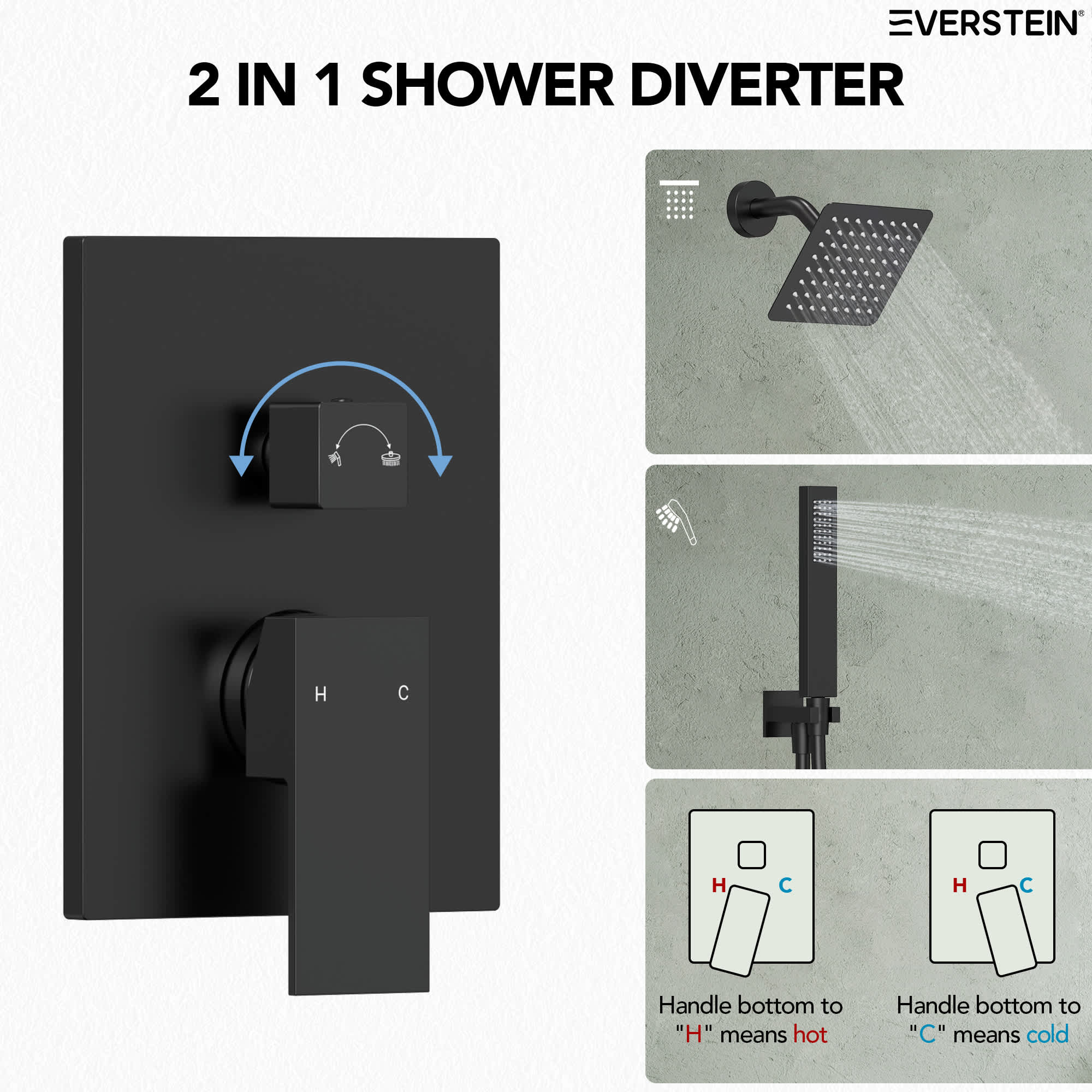 EVERSTEIN SFS-1077-BK6 Tub-Shower-Faucets - View #4