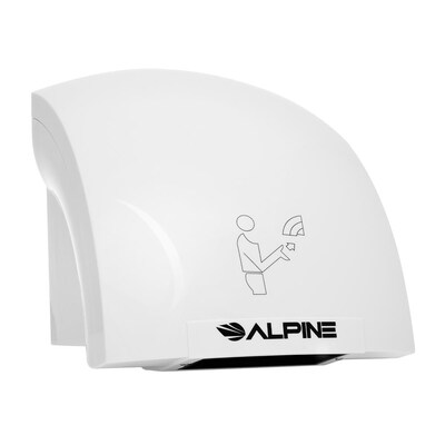 Heavy Duty Stainless Steel Quick /& Easy Installation 110-120Volts Commercial High Speed Hot Air Hand Blower White 1800Watts Alpine Industries 400-10-WHI Alpine Hemlock Automatic Hand Dryer