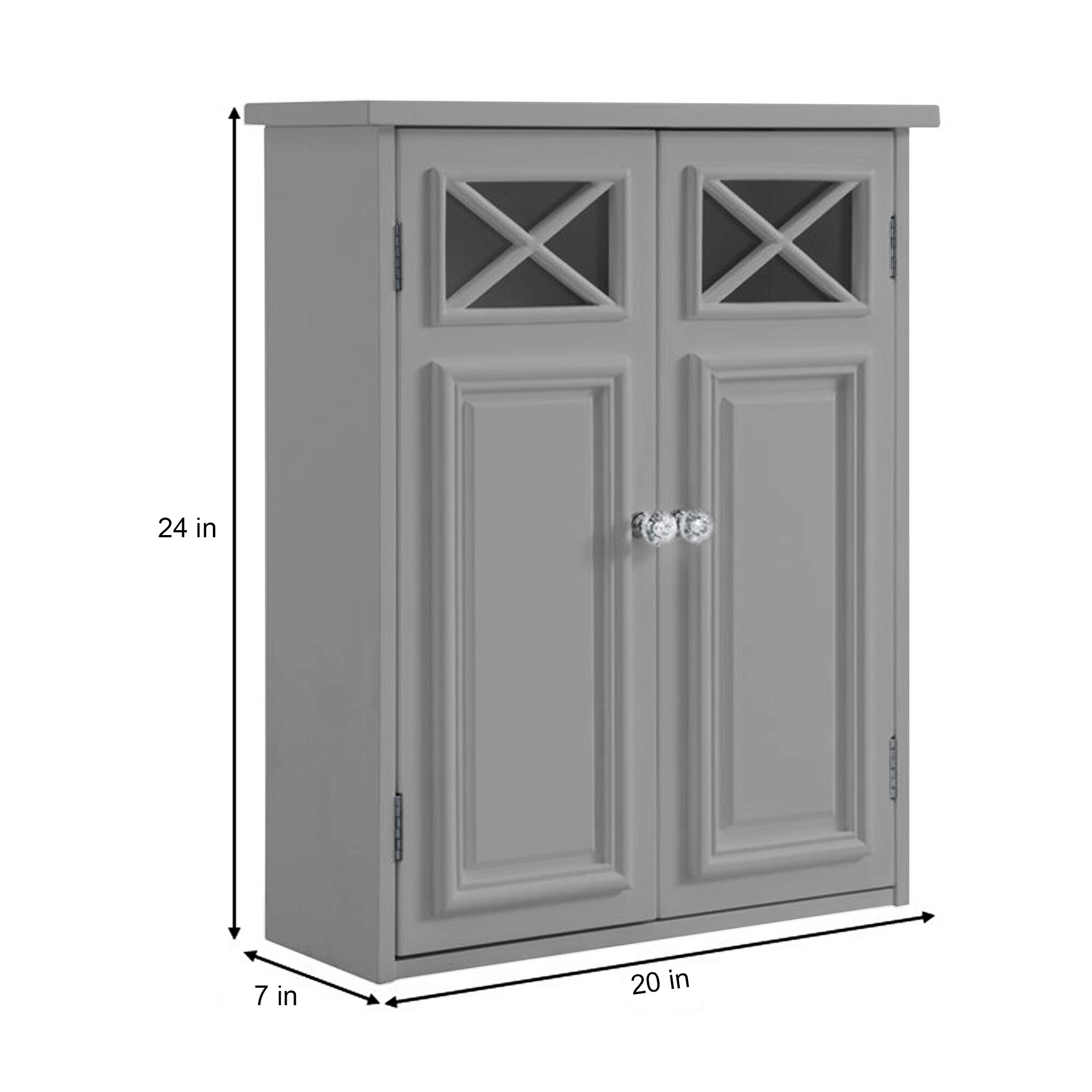 Elegant Home Fashions Dawson Over The Toilet Storage, Grey