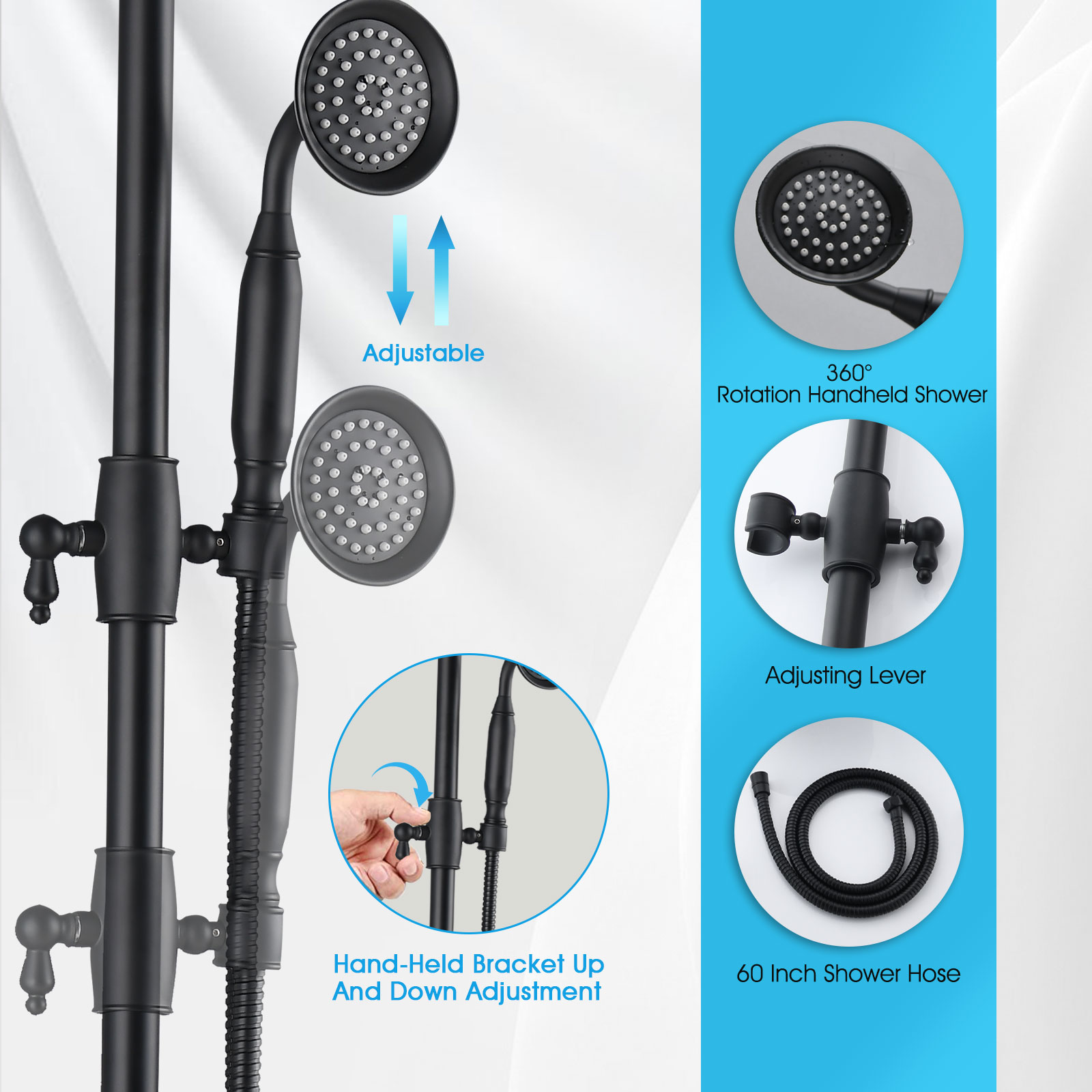 Wooakway FXLS0606-605BATH04 Showerhead-Bar-Panels - View #5