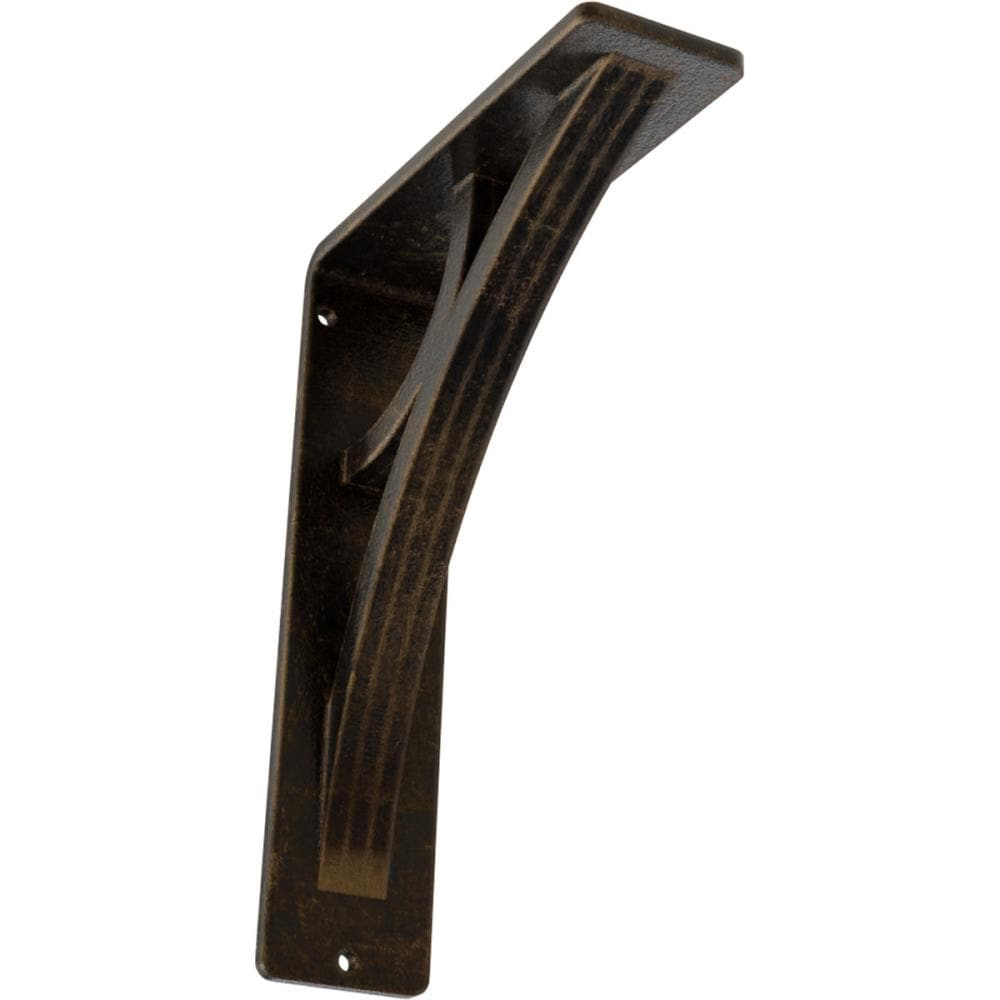 Ekena Millwork BKTM02X05X08TGLABS Galveston 5.5-in x 2-in x 8-in Antique brass Wrought iron Mounting bracket