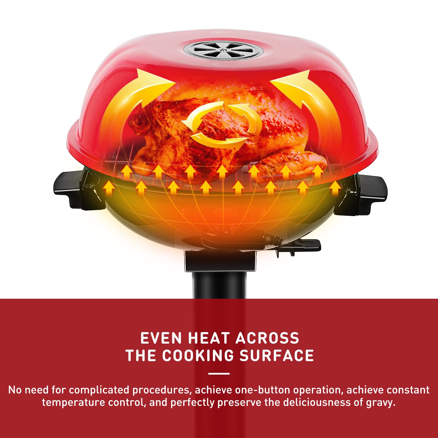 Kalorik High Heat Stone Pizza Oven Red (PZM 43618 R) 12 Brick
