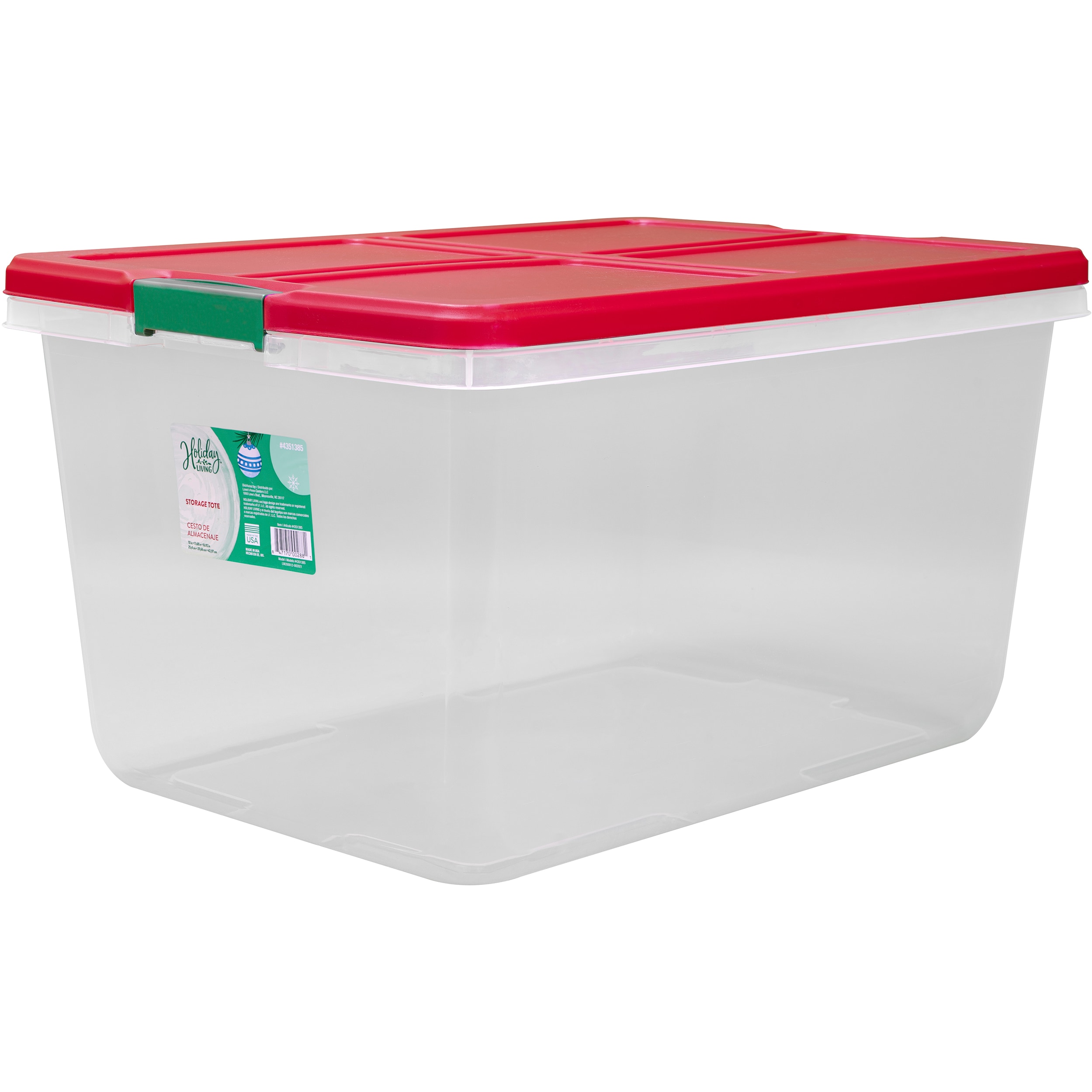 Real Living Clear Plastic Storage Bins, 3-Pack
