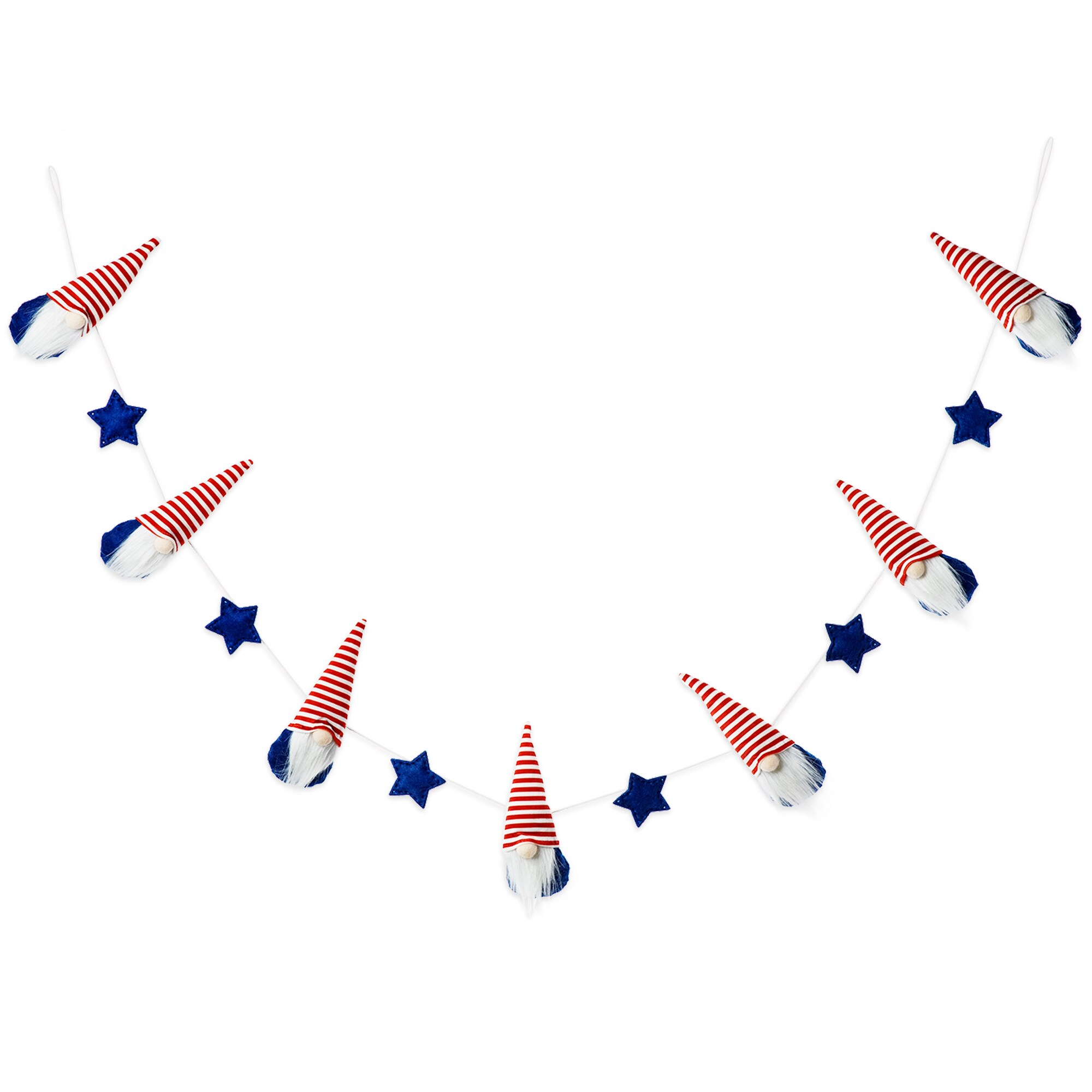 Glitzhome 2029100006 Fabric Indoor Hanging decoration Gnome 4th of July Decor