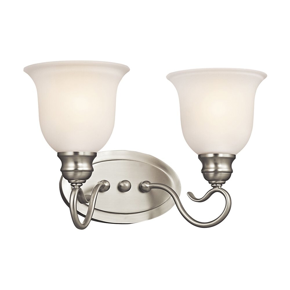 Kichler 45902NI Tanglewood 14.75-in 2-Light Brushed Nickel Transitional Vanity Light
