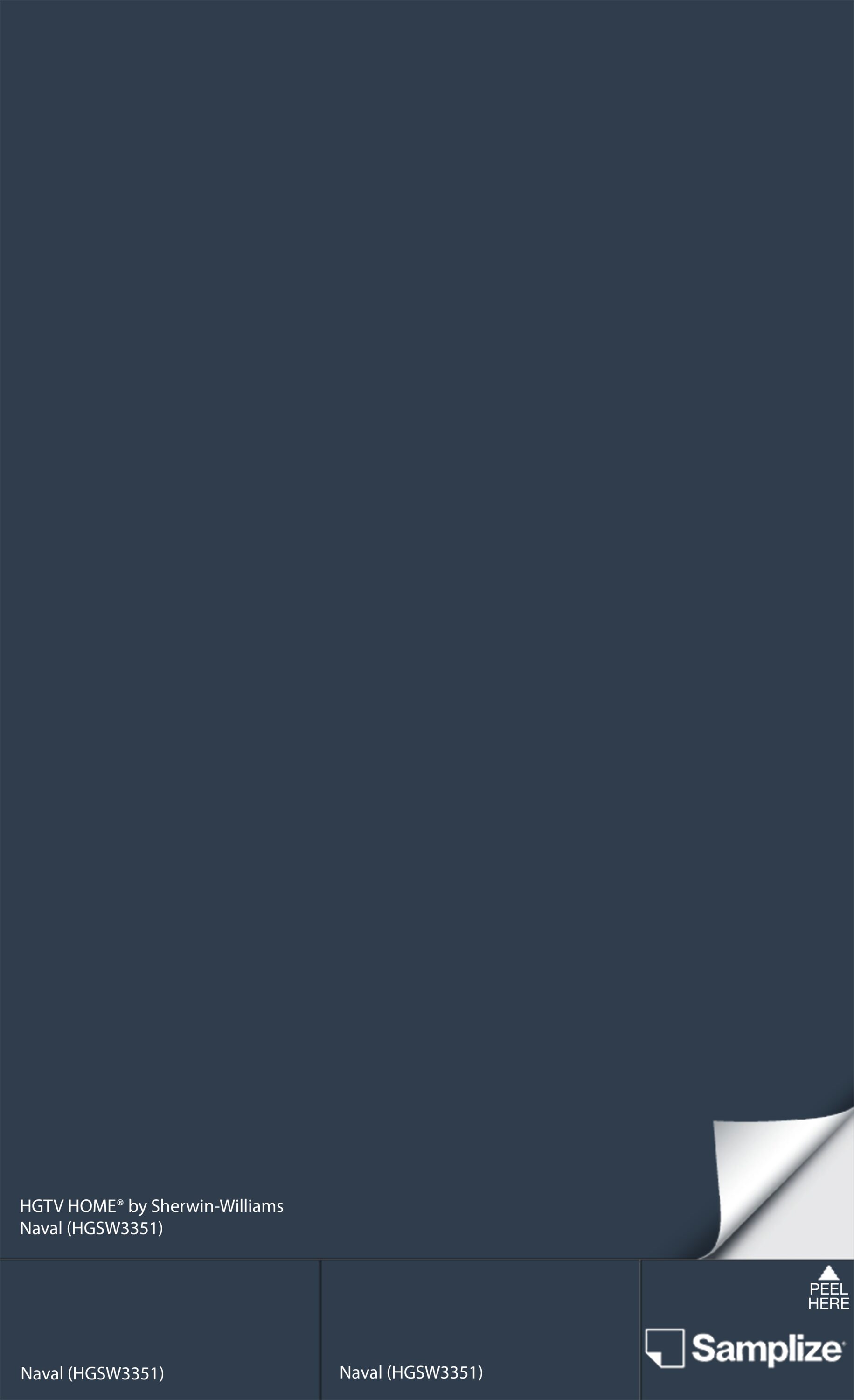 Samplize HGSW-(HGSW3351)-12 Naval Hgsw3351 Peel and Stick Paint Sample (9-in x 14-3/4-in)