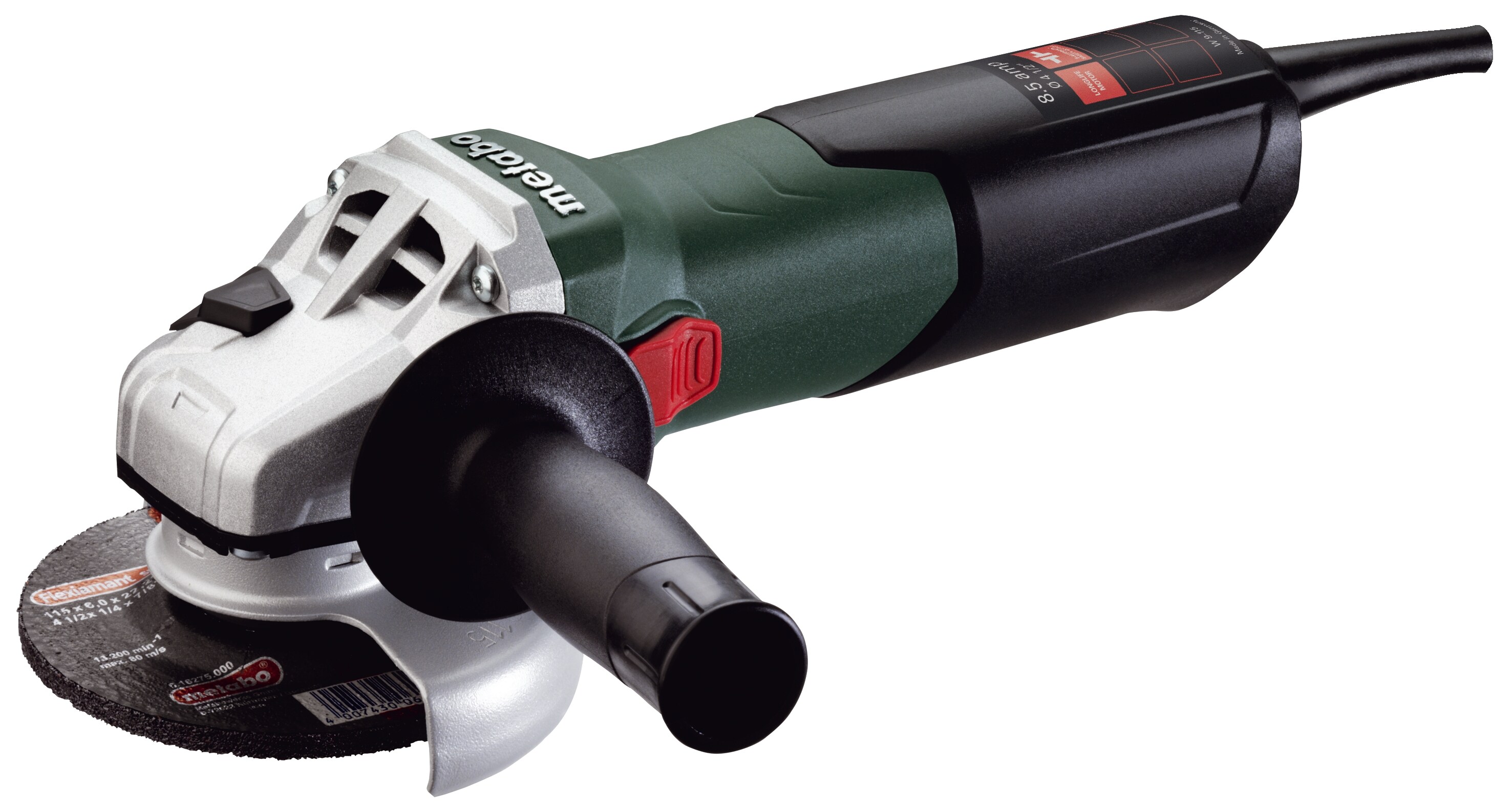Metabo W9-115 4.5-in Sliding Switch Corded Angle Grinder