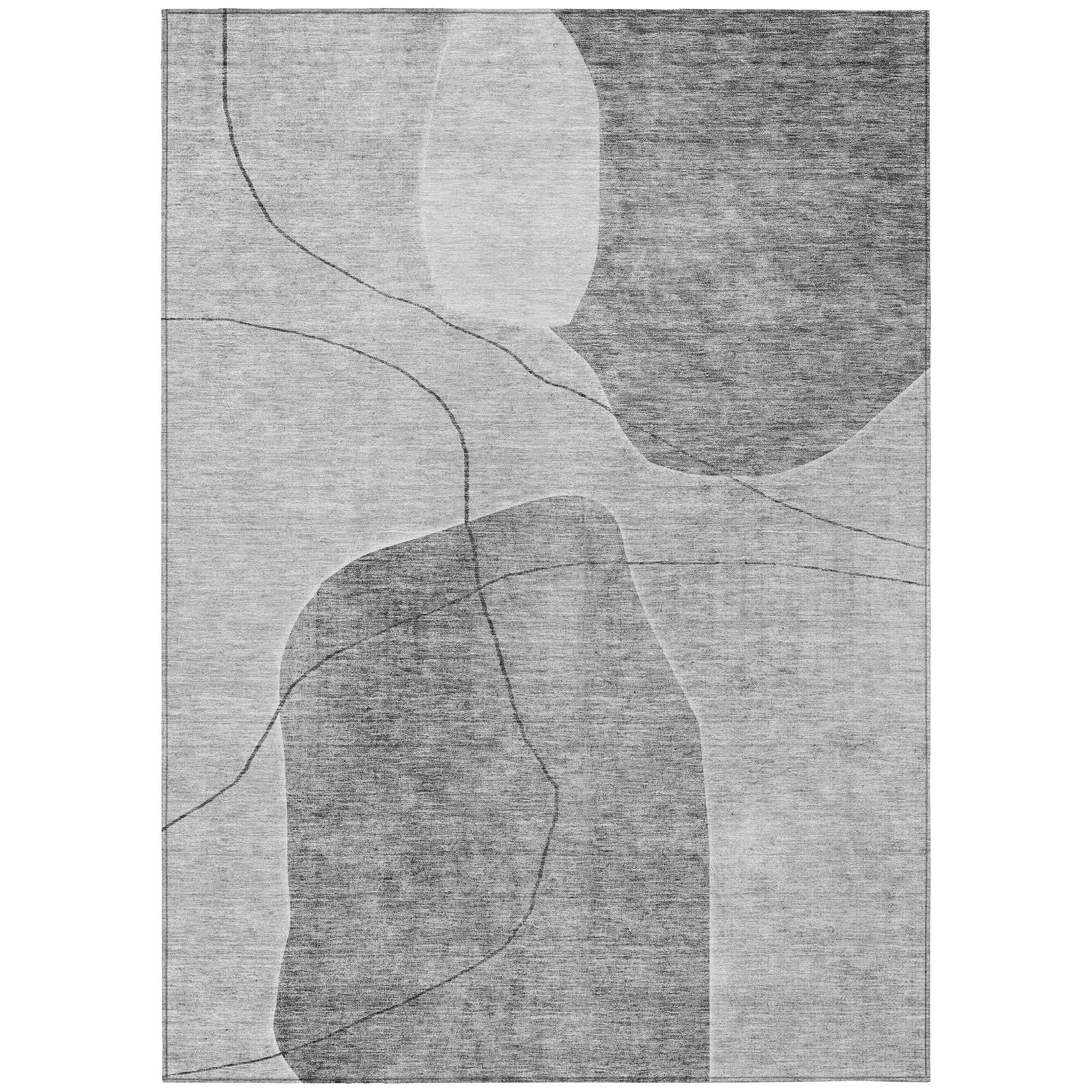 Addison Rugs ACN672GY10X14 Chantille ACN672GY 10 x 14 (ft) Polyester Gray Rectangular Indoor/Outdoor Geometric Machine washable Area rug