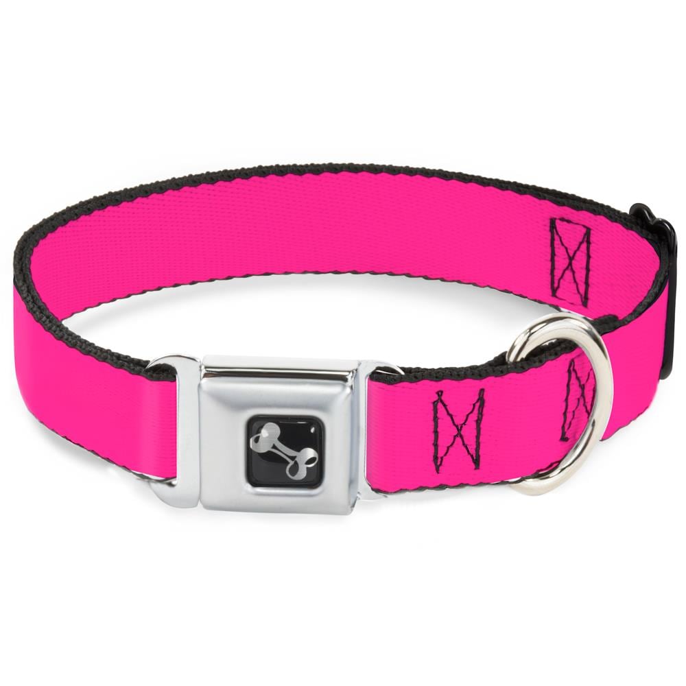 Reflective Dog Collar with Buckle Adjustable Safety Nylon Collars for Small  Medium Large Dogs, Pink L