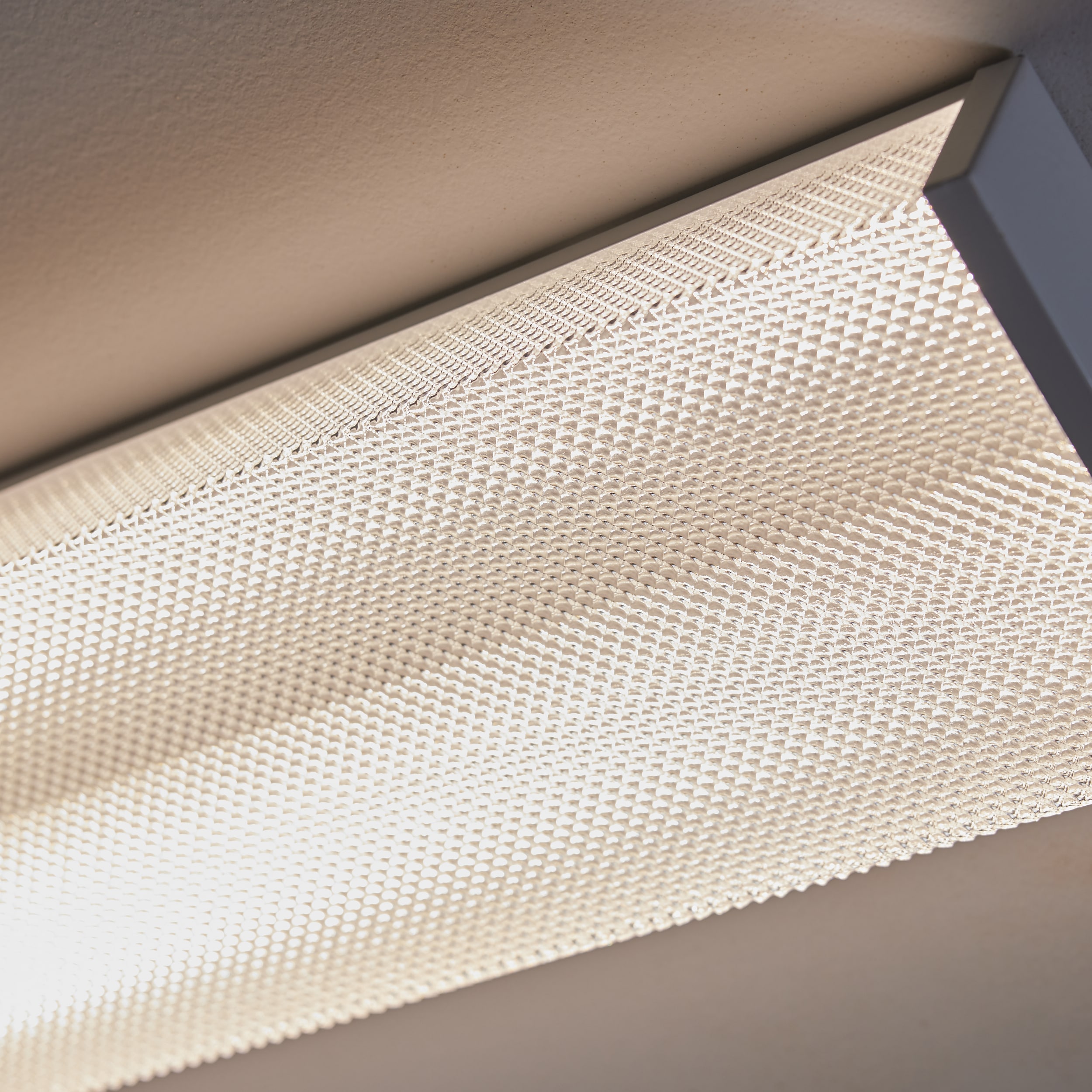 Sleek Energy Star LED Ceiling Wrap Flush Mount in White, 48"L