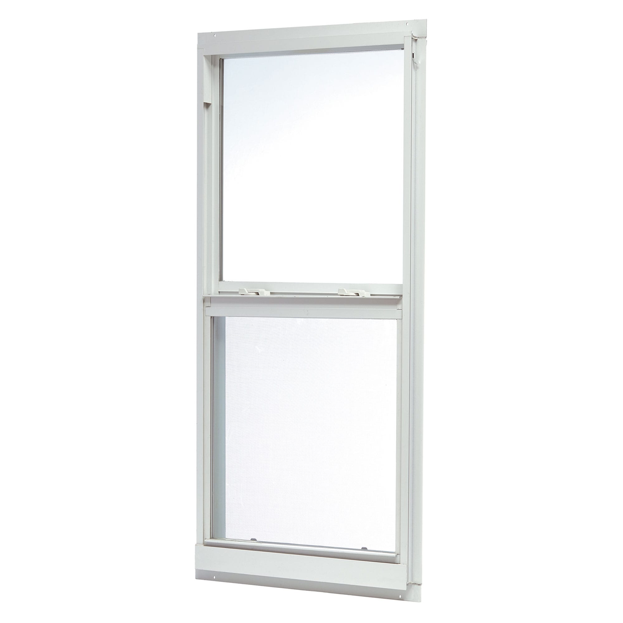 RELIABILT ASHW3672RB 46000 Series 35-1/2-in x 71-1/2-in White Exterior Aluminum New construction Single Hung Window Low-E Double Pane Glass (Half Screen Included)