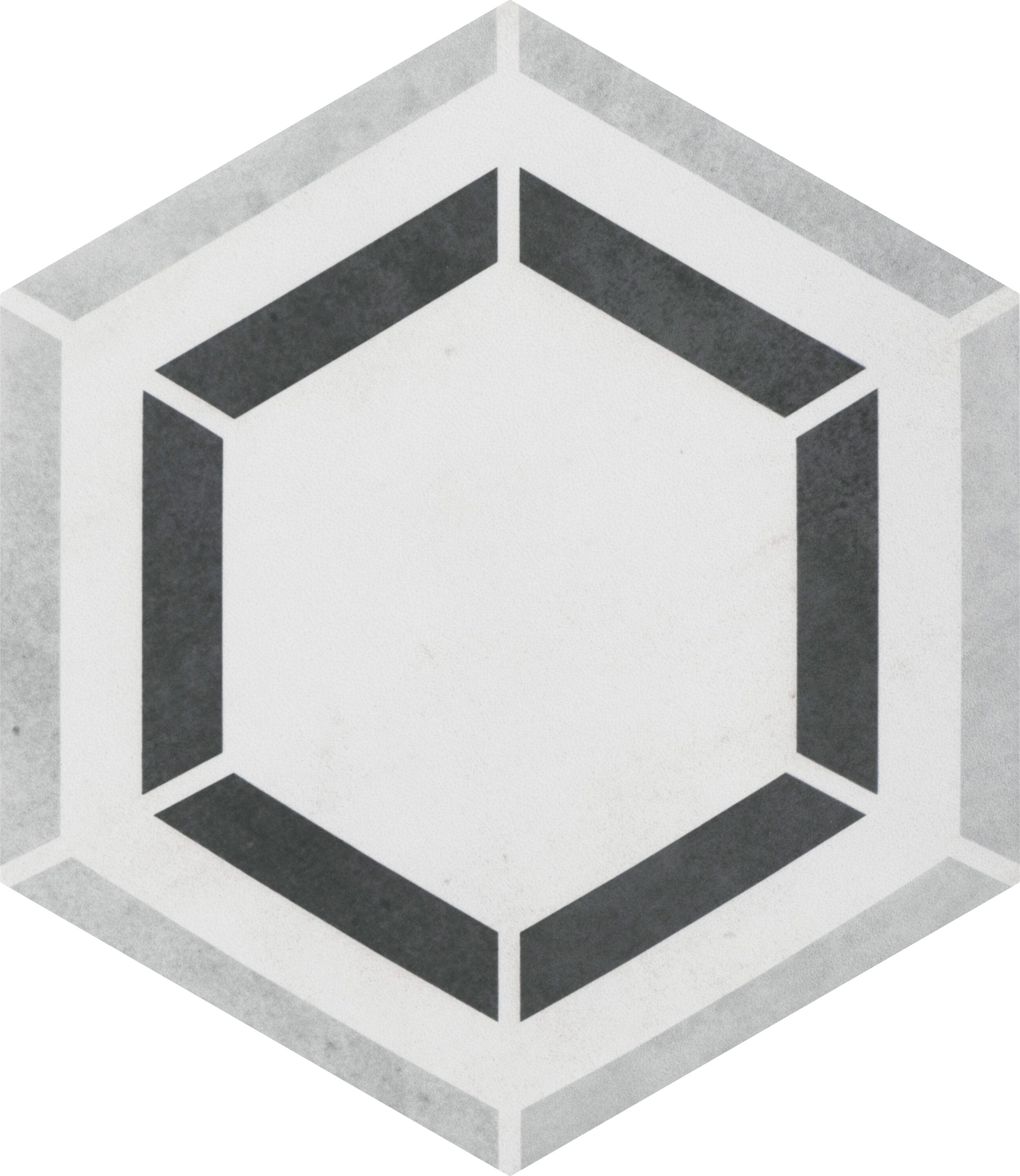 Affinity Tile FEQ8CXGECL Coco Geo Classic 7-in x 8-in Matte Porcelain Patterned Hexagon Floor and Wall Tile (7.5-sq. ft/ Carton)