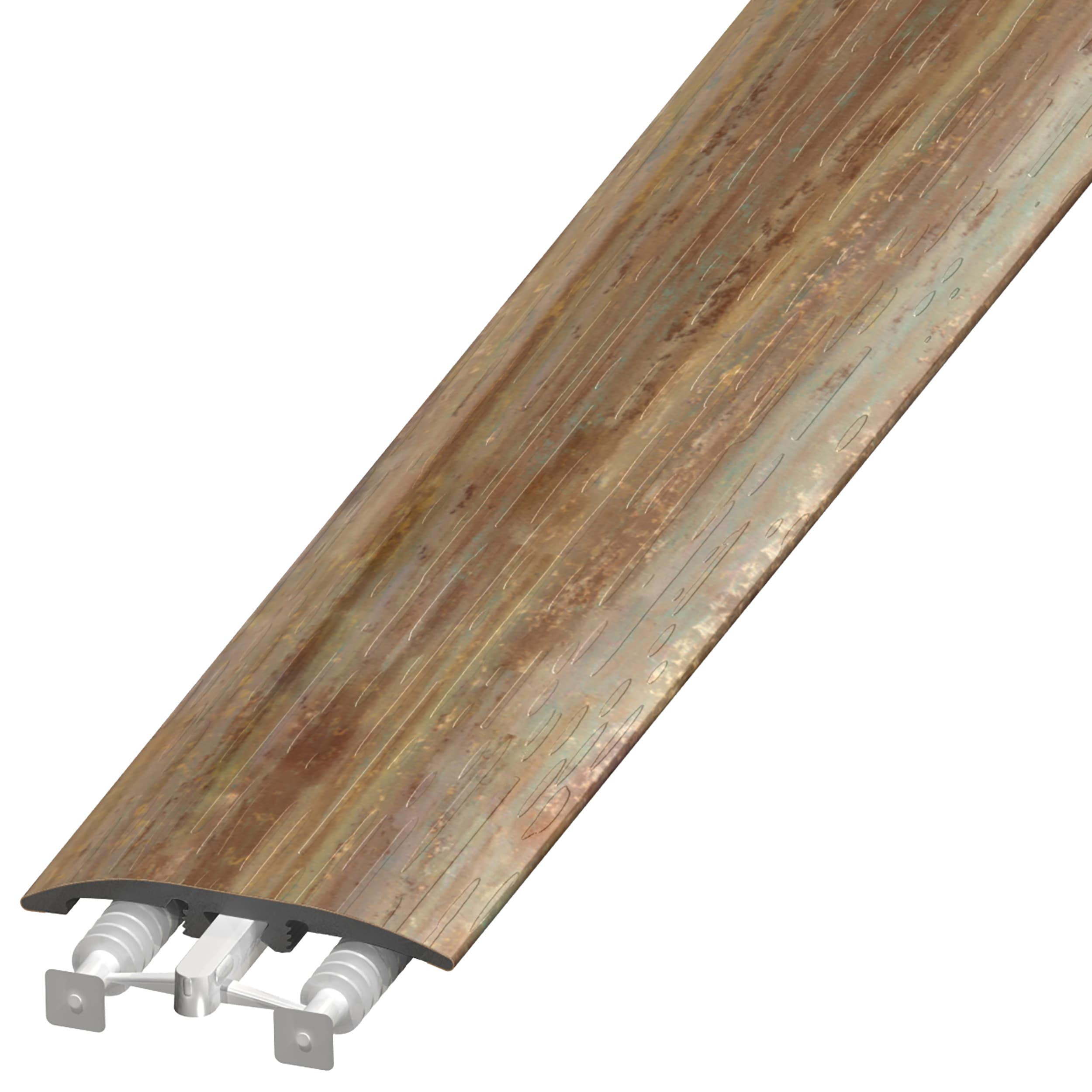 Versatrim SLT-106920-P32 Marmoleum Marmoleum in color Oxidized Copper Prefinished 0.25-in T x 2-in W x 94-in L PVC 3-in-1 T-moulding/Reducer/Endcap