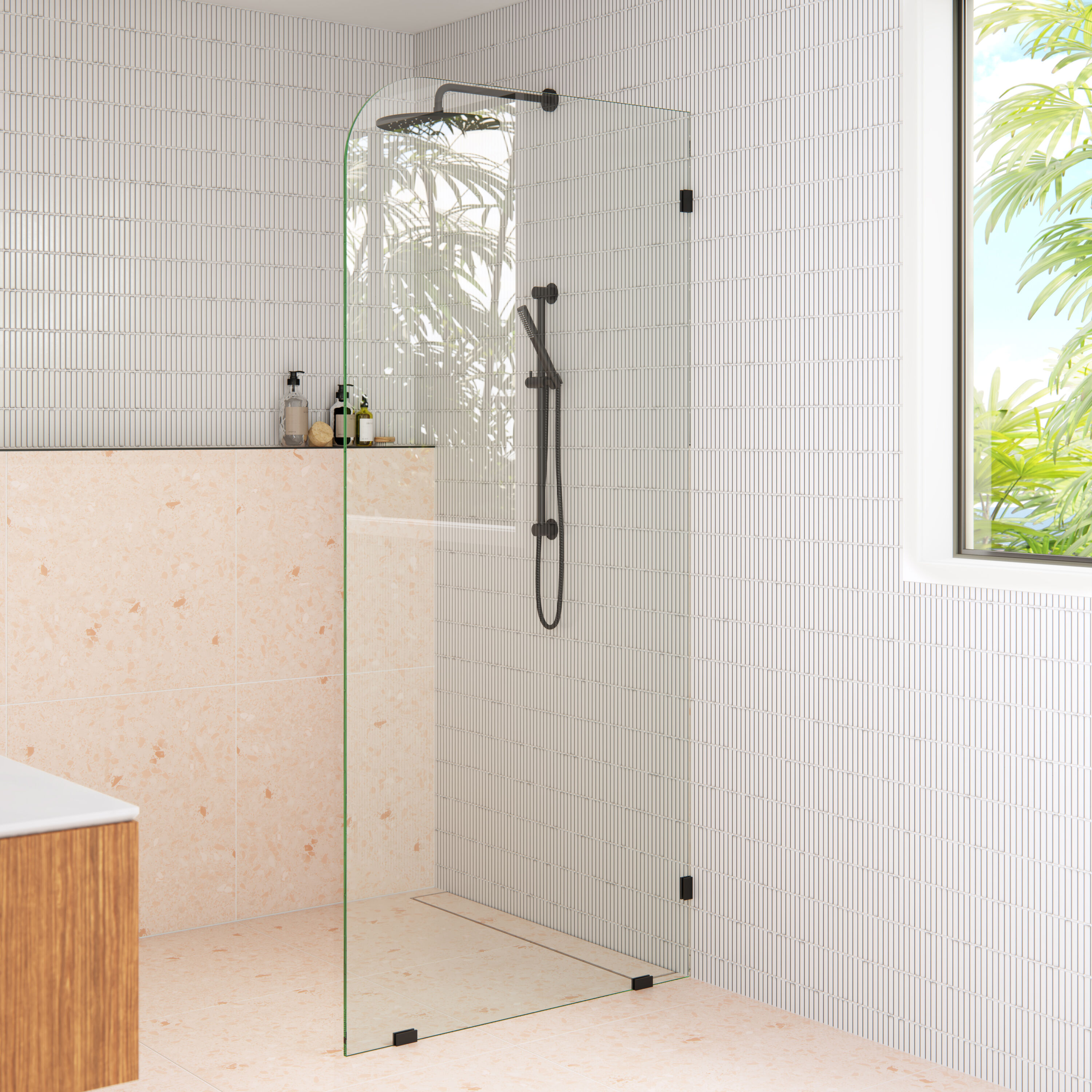 Glass Warehouse GW-F-RAD-34-MB Shower-Doors - View #3