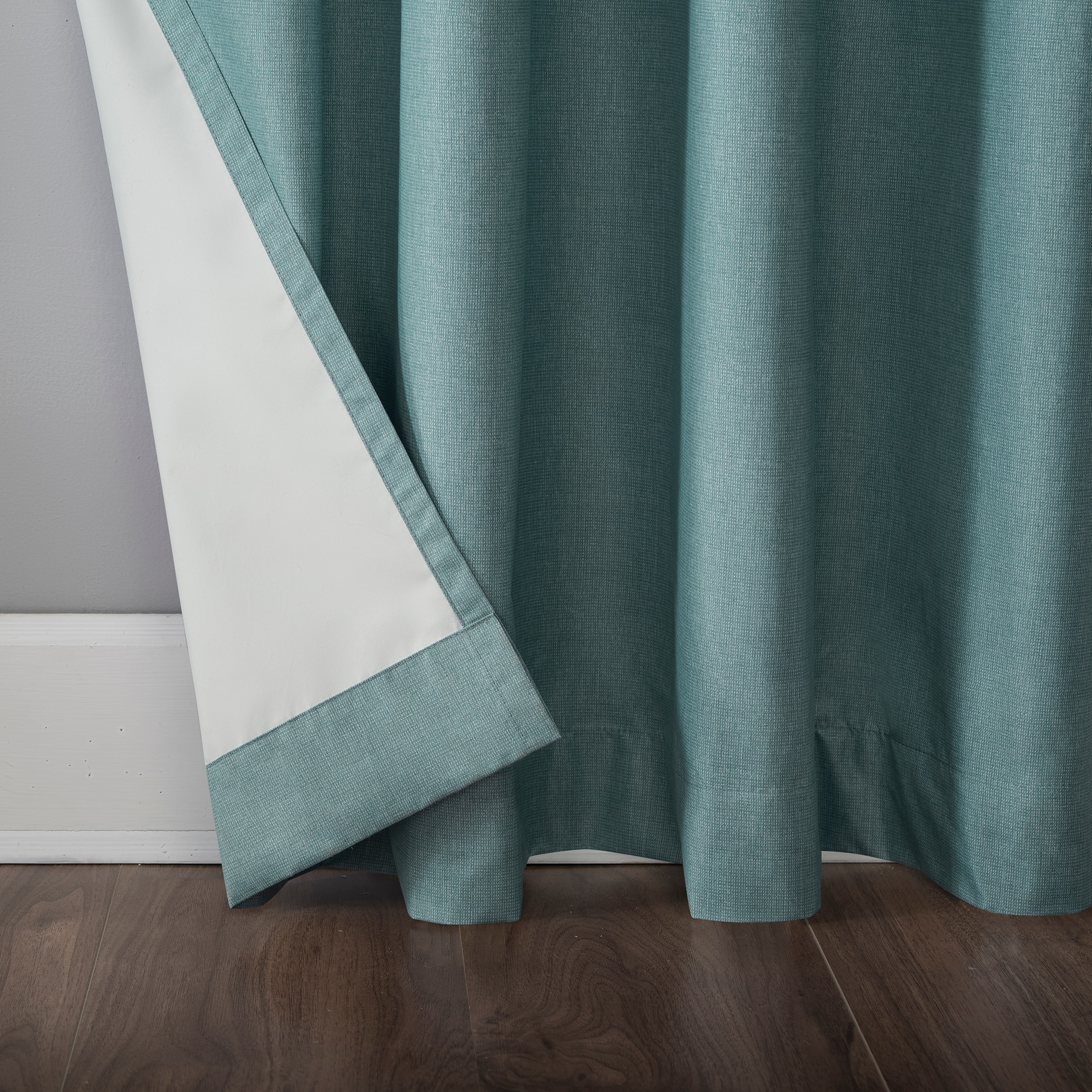 Mineral Blue Blackout Thermal Insulated Grommet Curtain Panel