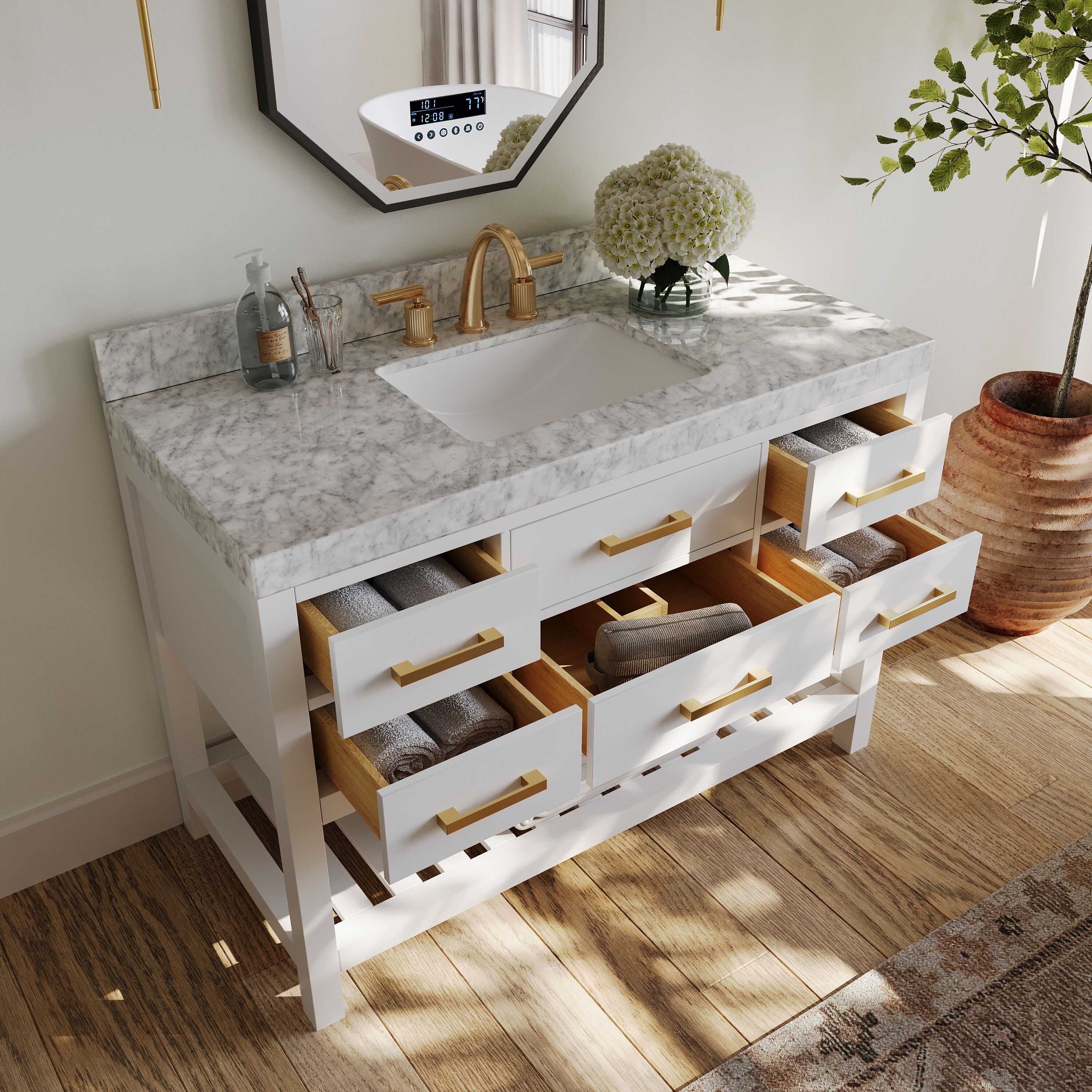 Ancerre Designs VTSELIZABETH48WCWGD Bath-Vanity-Combo - View #9