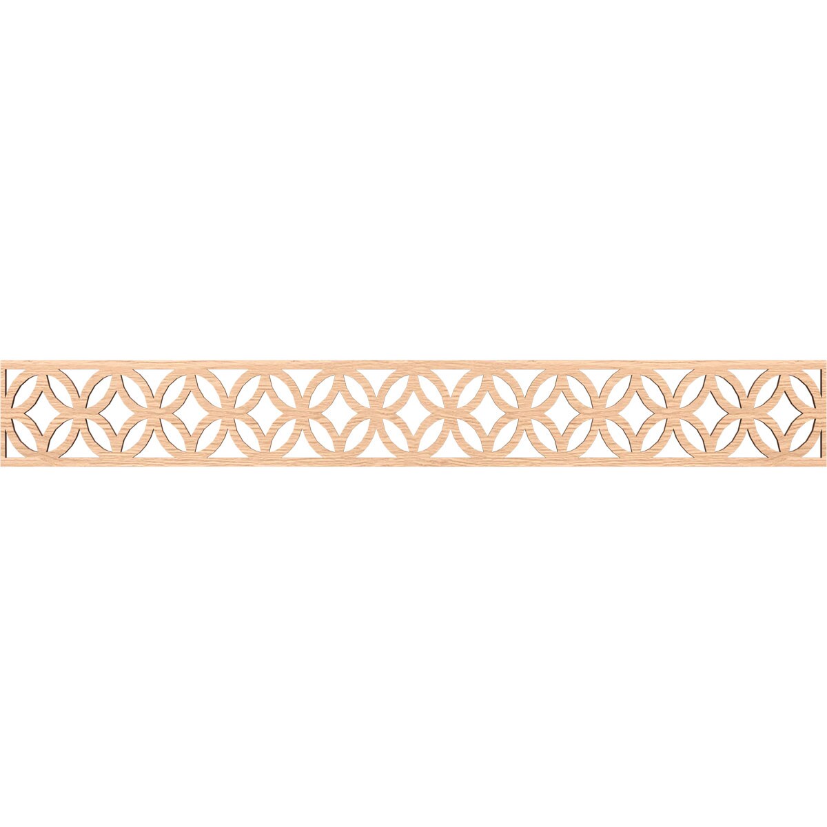 Ekena Millwork MLDA06X46CRORO Crosby Fretwork Flat Trim 6-in x 3.86-ft Red Oak Brown Unfinished 2157086 Pierced Wall Panel Moulding