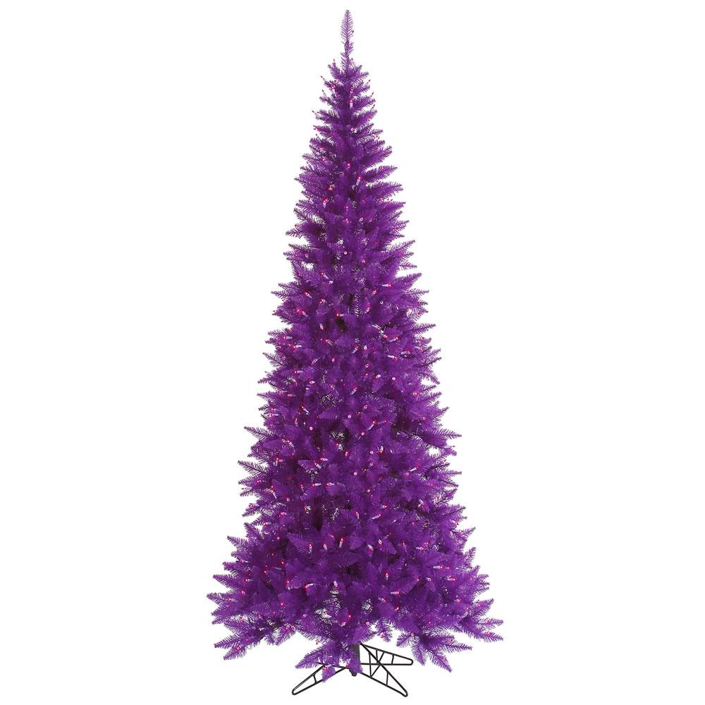 Purple Artificial Christmas Trees At