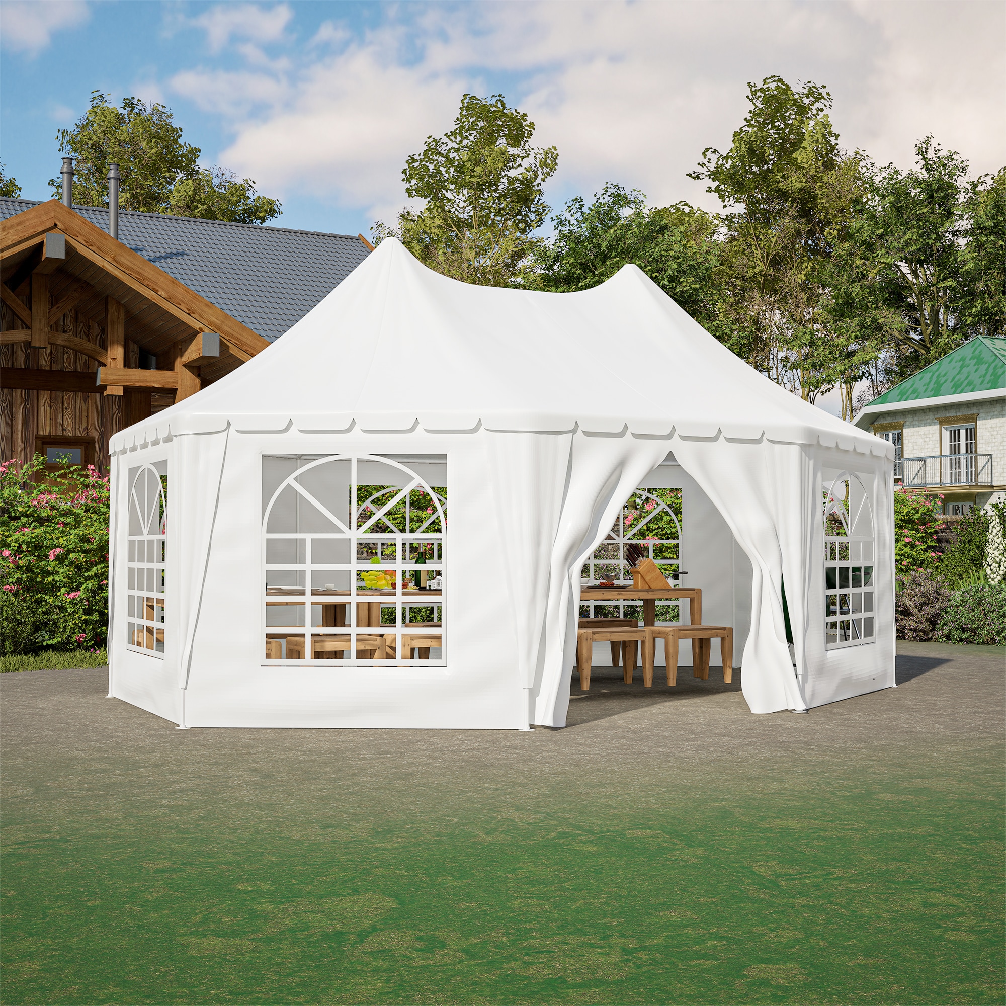 Damerin Z-GA25 Wood-Resin-Gazebos - View #9