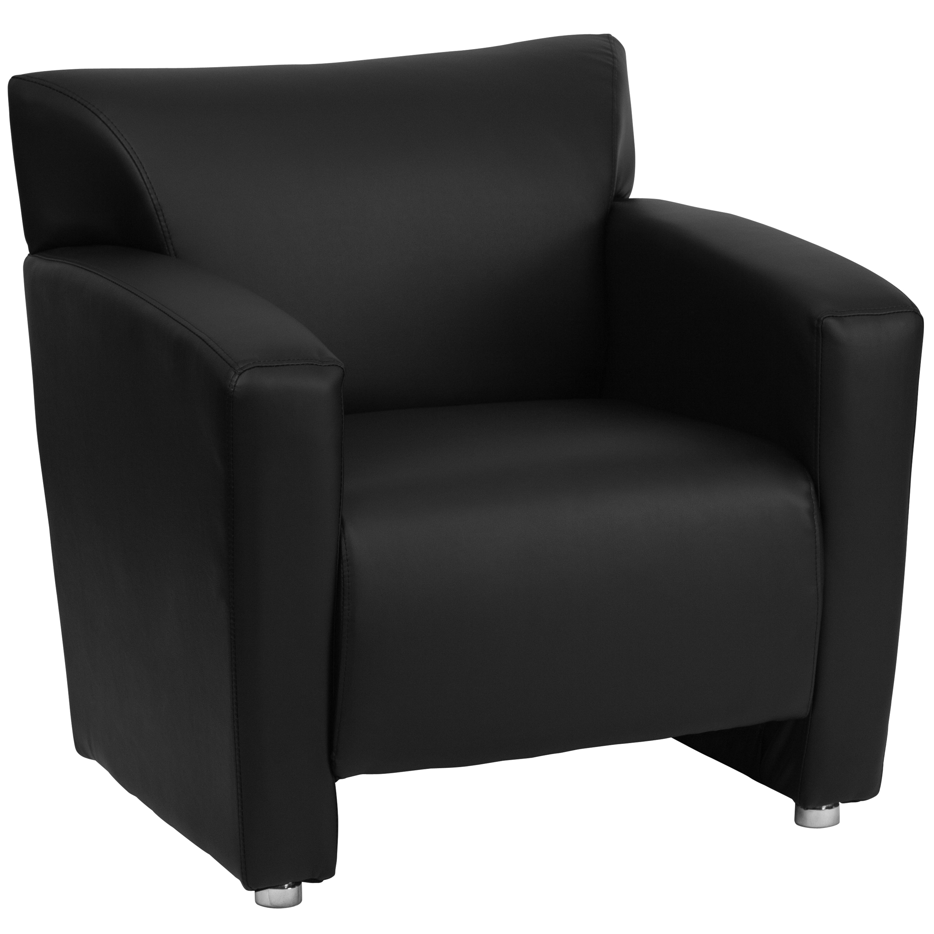Flash Furniture 847254038652 HERCULES Majesty Series Modern Black Faux leather Accent Chair