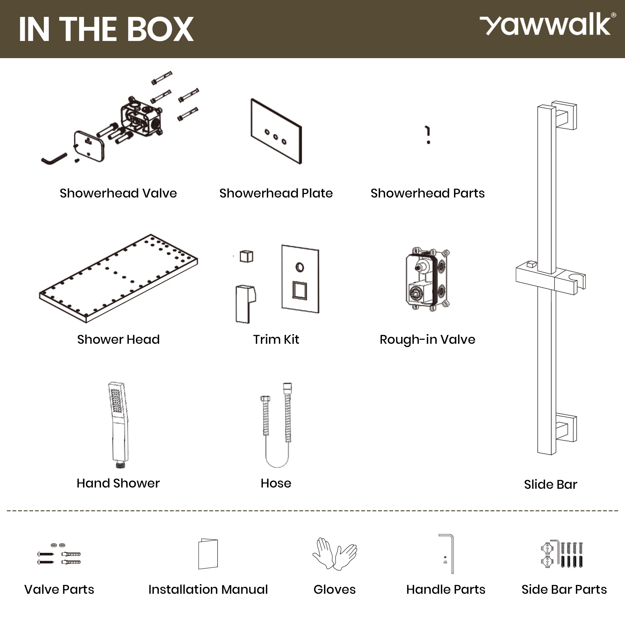 YAWWALK Y10W10-CP Tub-Shower-Faucets - View #11