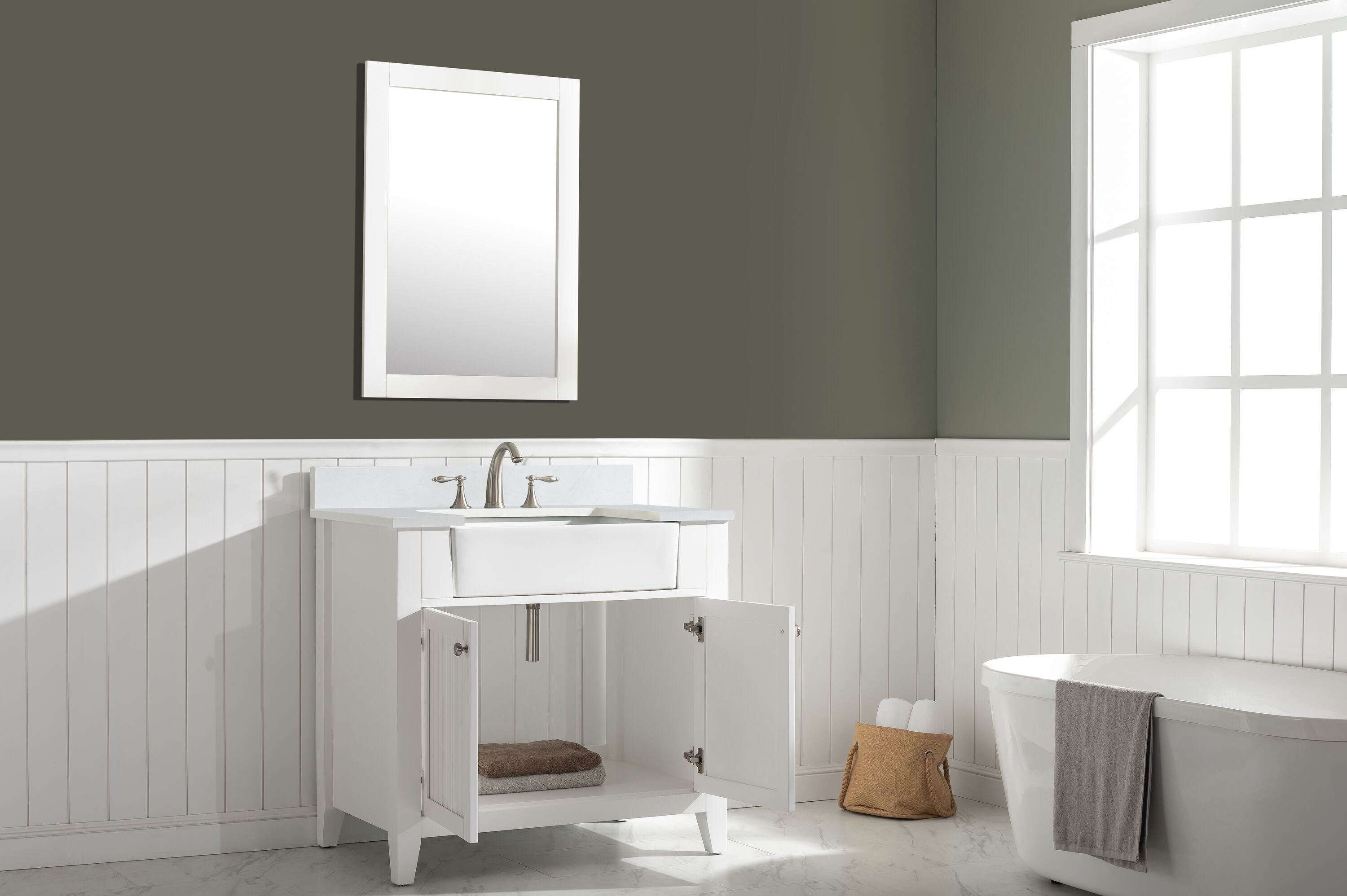 Design Element BK-36-WT Bath-Vanity-Combo - View #7