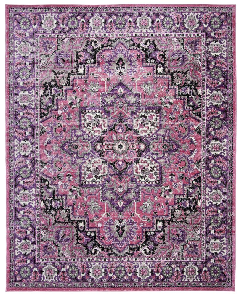 Safavieh SKY126N-8 Skyler Pasah 8 x 10 (ft) Loomed Polypropylene Pink/Ivory Rectangular Indoor Floral/Botanical Oriental Area rug