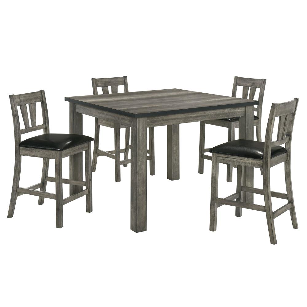 Picket House Furnishings Grayson Grey Oak Rustic Dining Room Set With 