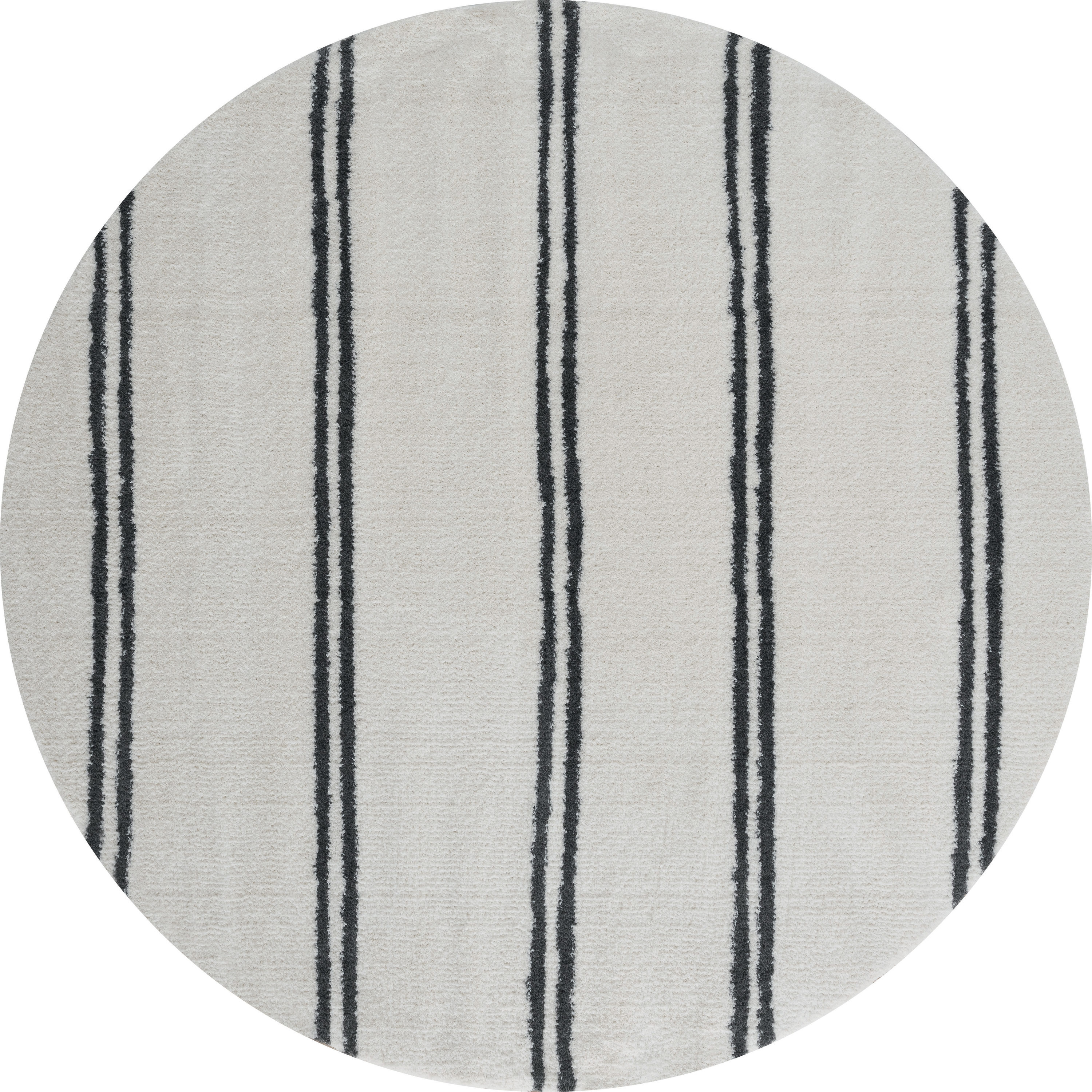 United Weavers Of America 1840 20399 88R Tranquility 8 x 8 (ft) Polyester White Round Indoor Geometric Area rug