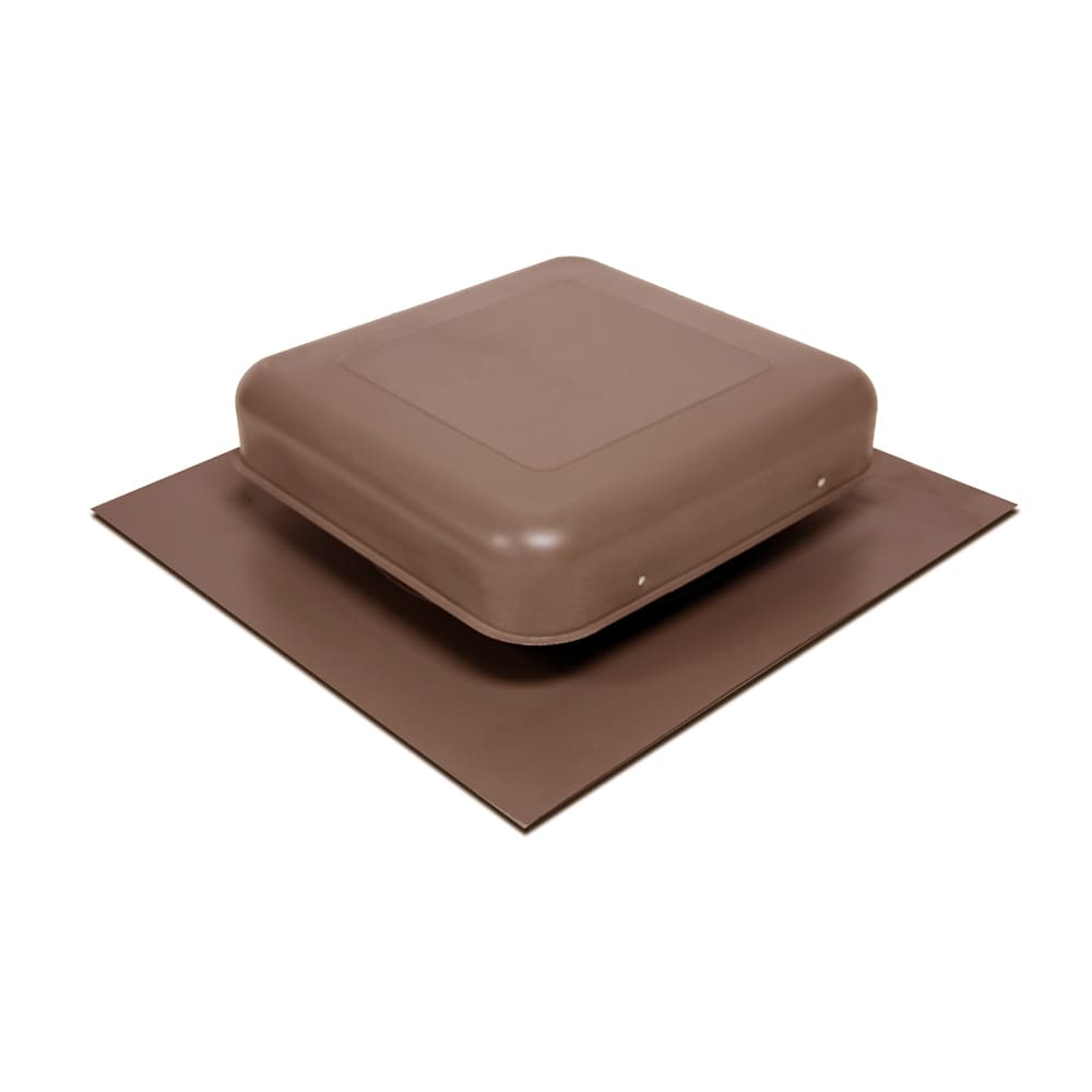 Master Flow RV50ABR Square-Top Round Throat Roof Louver Brown Aluminum Round Roof Louver
