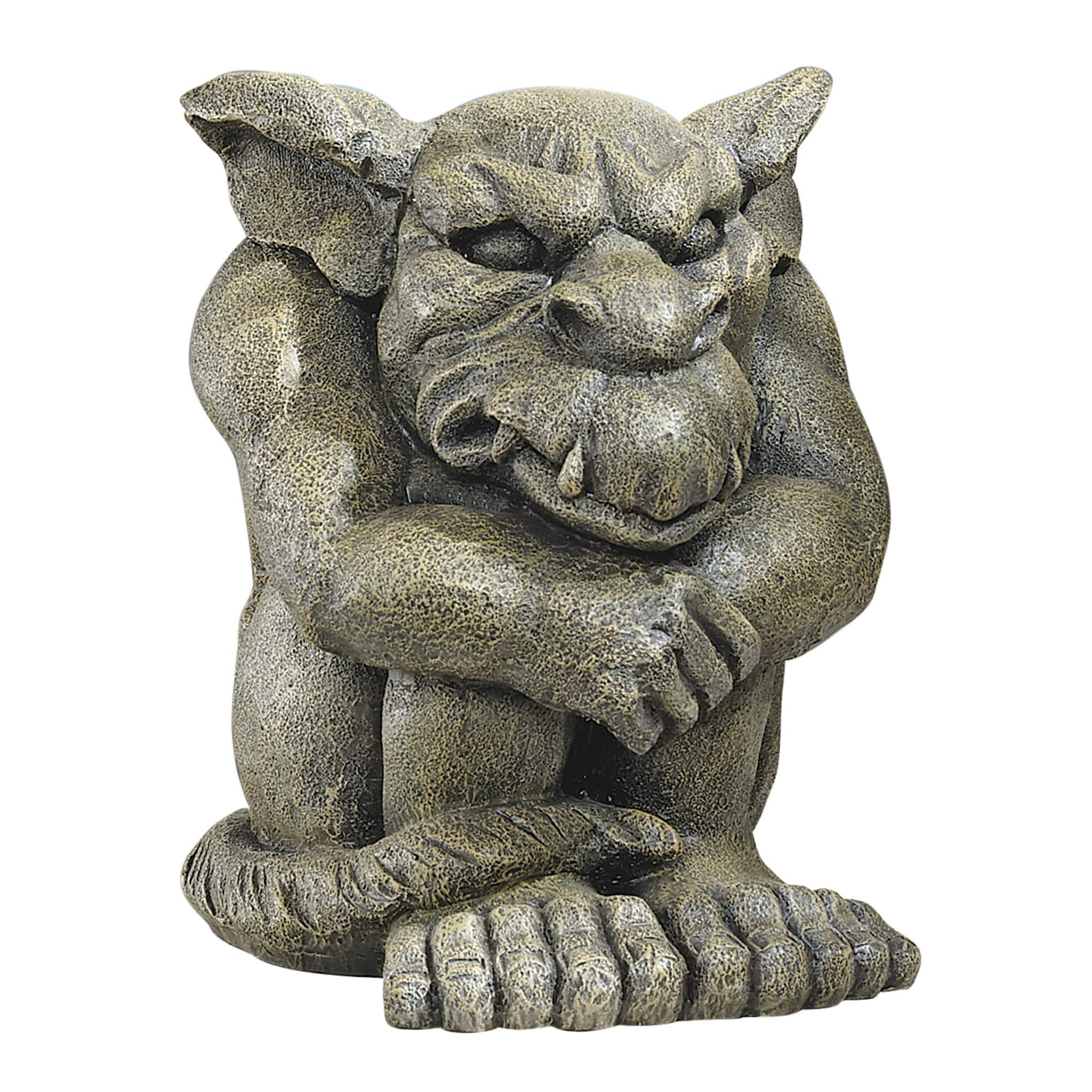 Design Toscano CL55670 12.0-Inches H x 9.0-Inches W Gray Gargoyle Garden Statue