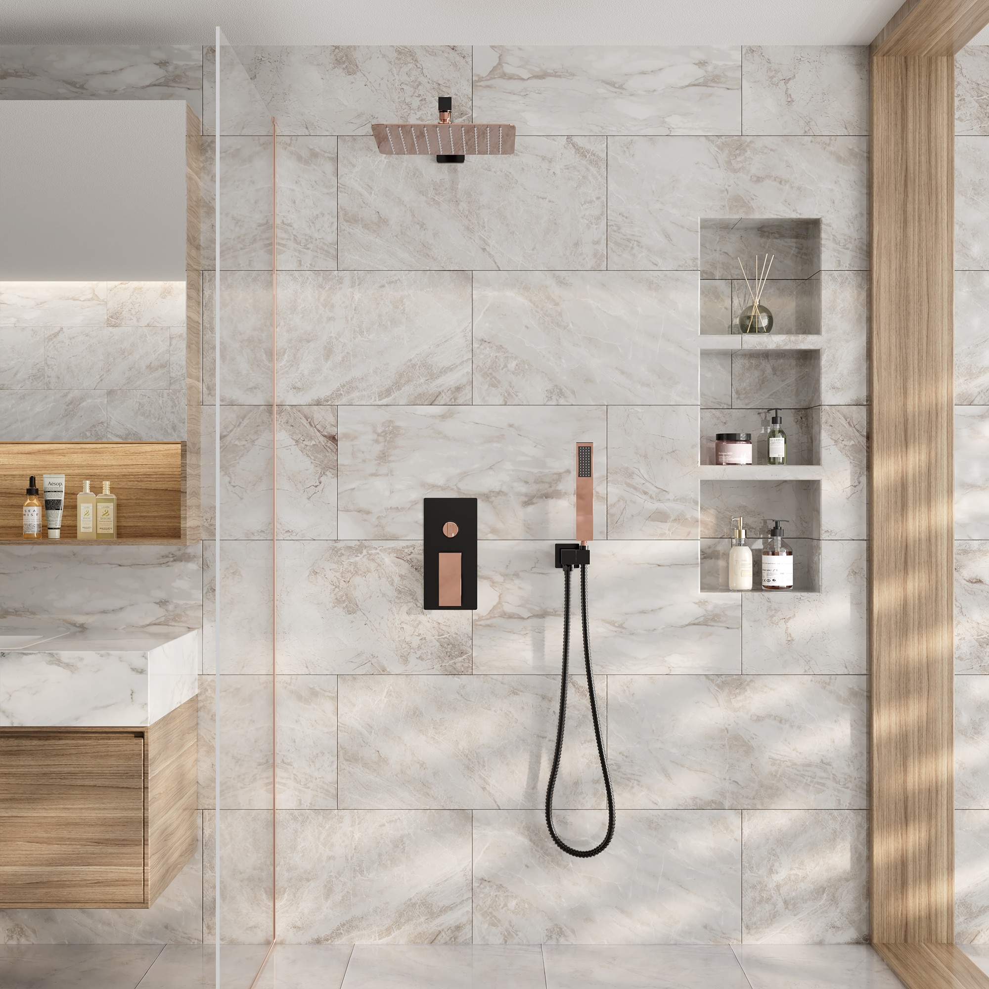 CASAINC WF-DB96102BN-10 Showerhead-Bar-Panels - View #3